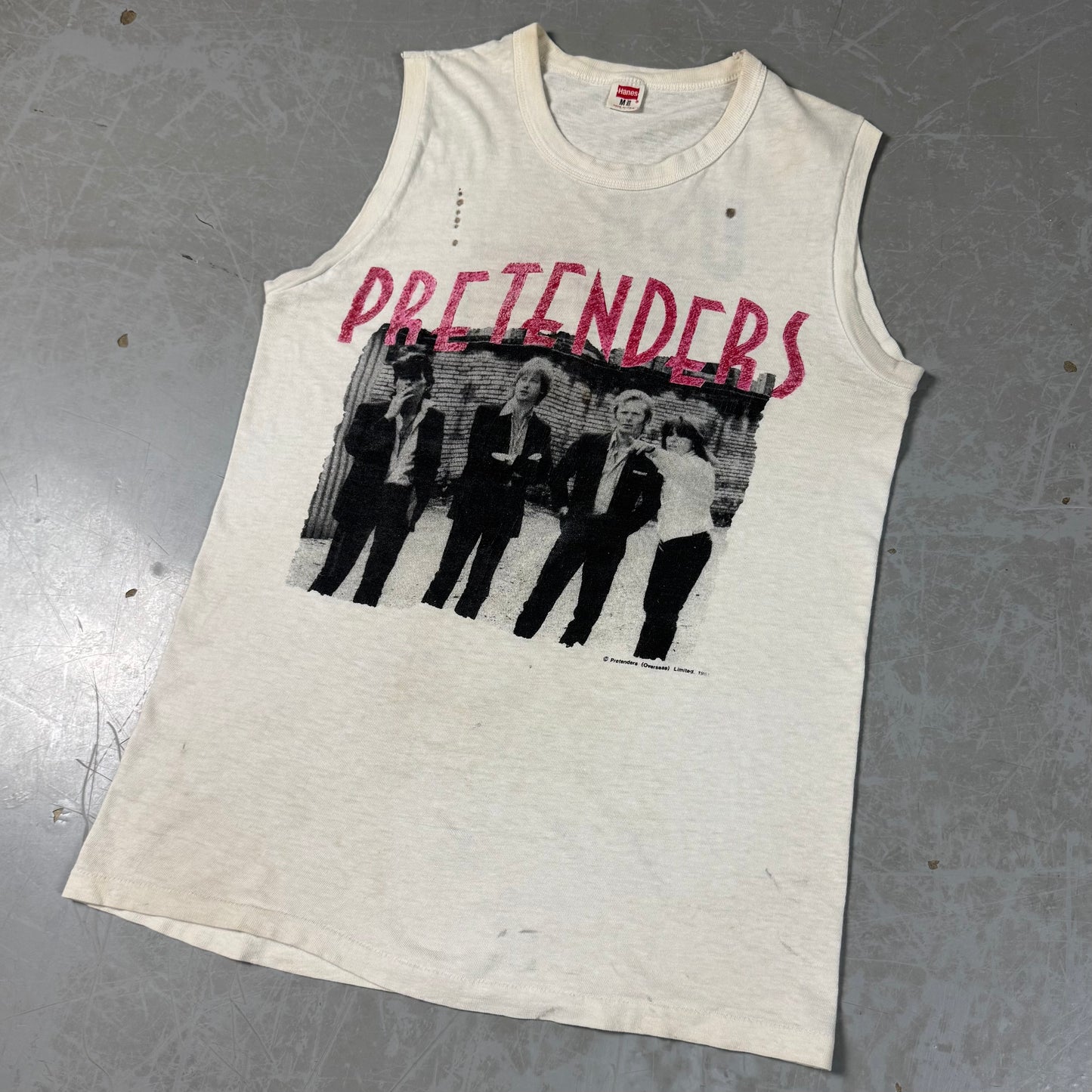 1981 Pretenders USA Tour Cutoff Tee
