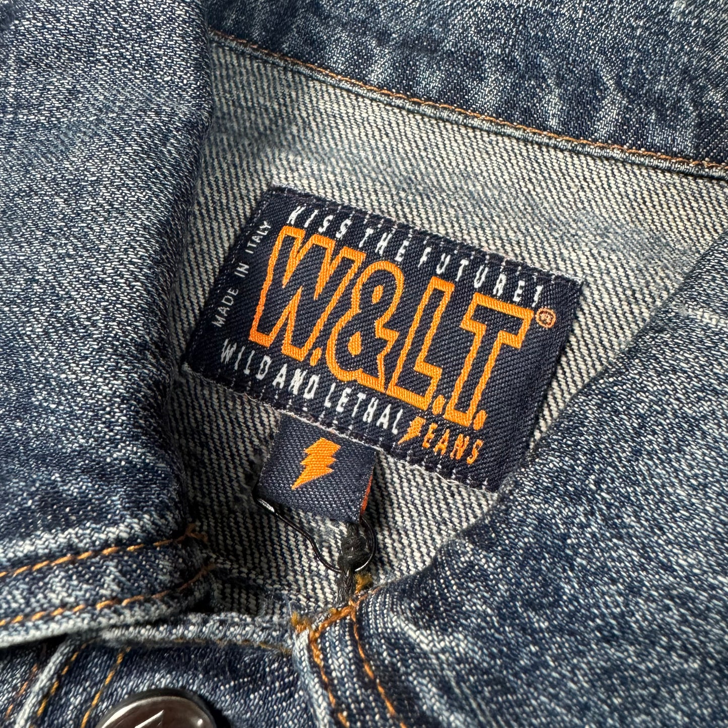 90s Walter Van Beirendonck Lightning Stitch 4 Pocket Denim Jacket