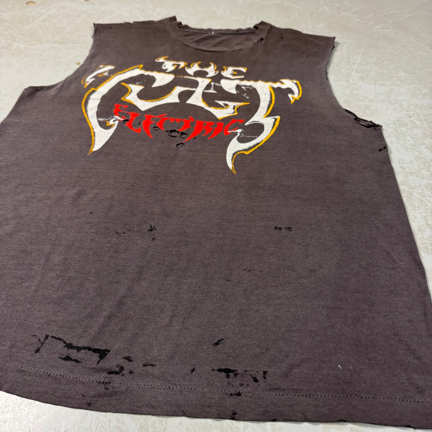 80s The Cult “Electric” Distressed Cutoff Tee
