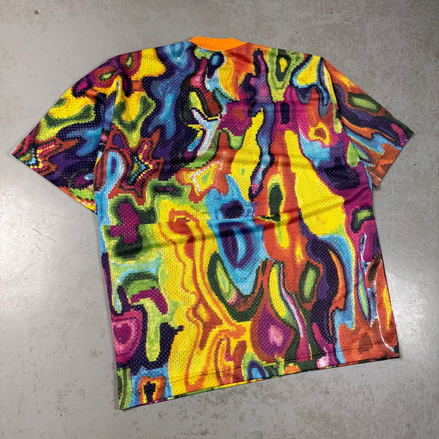 90s Walter Van Beirendonck "Rainbow Thermal" Jersey T-shirt