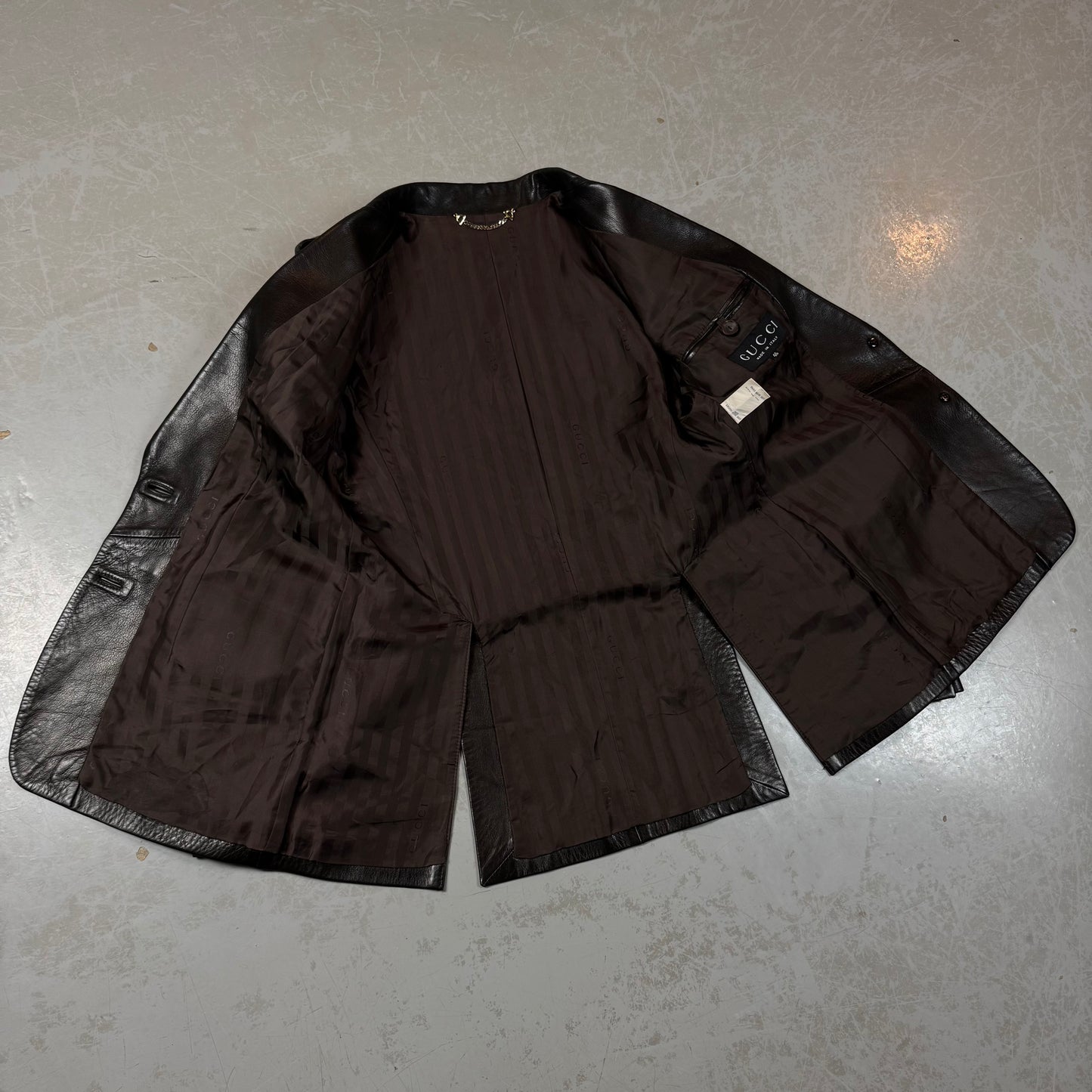 Gucci Tom Ford Era Soft Leather Blazer