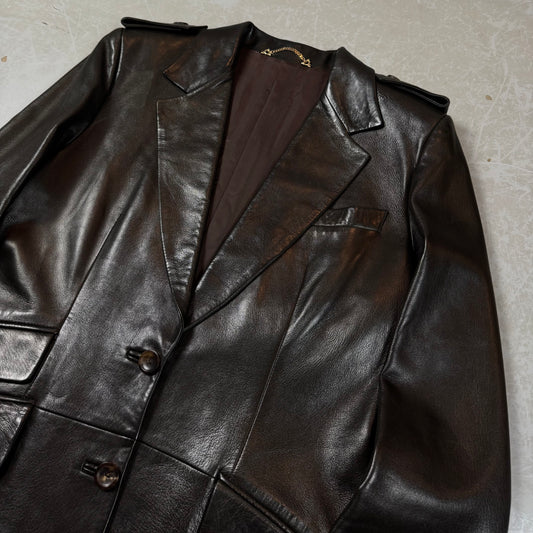 Gucci Tom Ford Era Soft Leather Blazer
