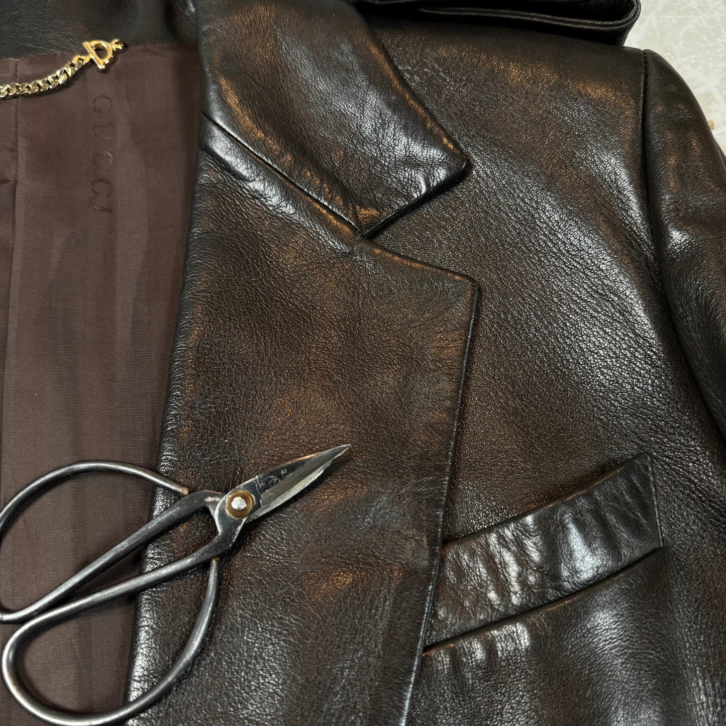 Gucci Tom Ford Era Soft Leather Blazer