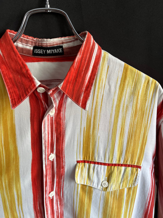 Issey Miyake Brush Stripe Button Down (sz. M/L)