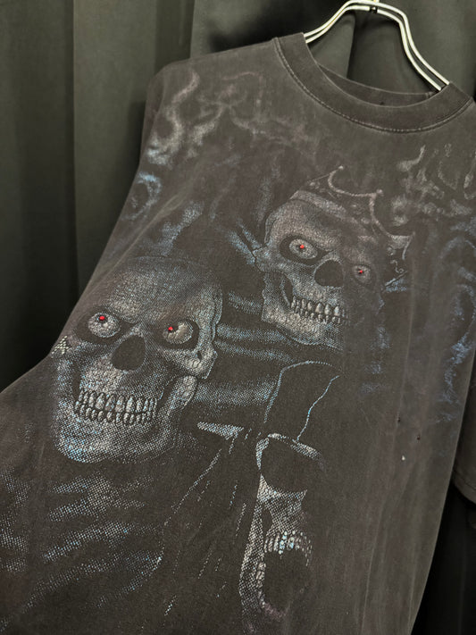 Y2K Red Eyed Skull AOP Tee (XXL)