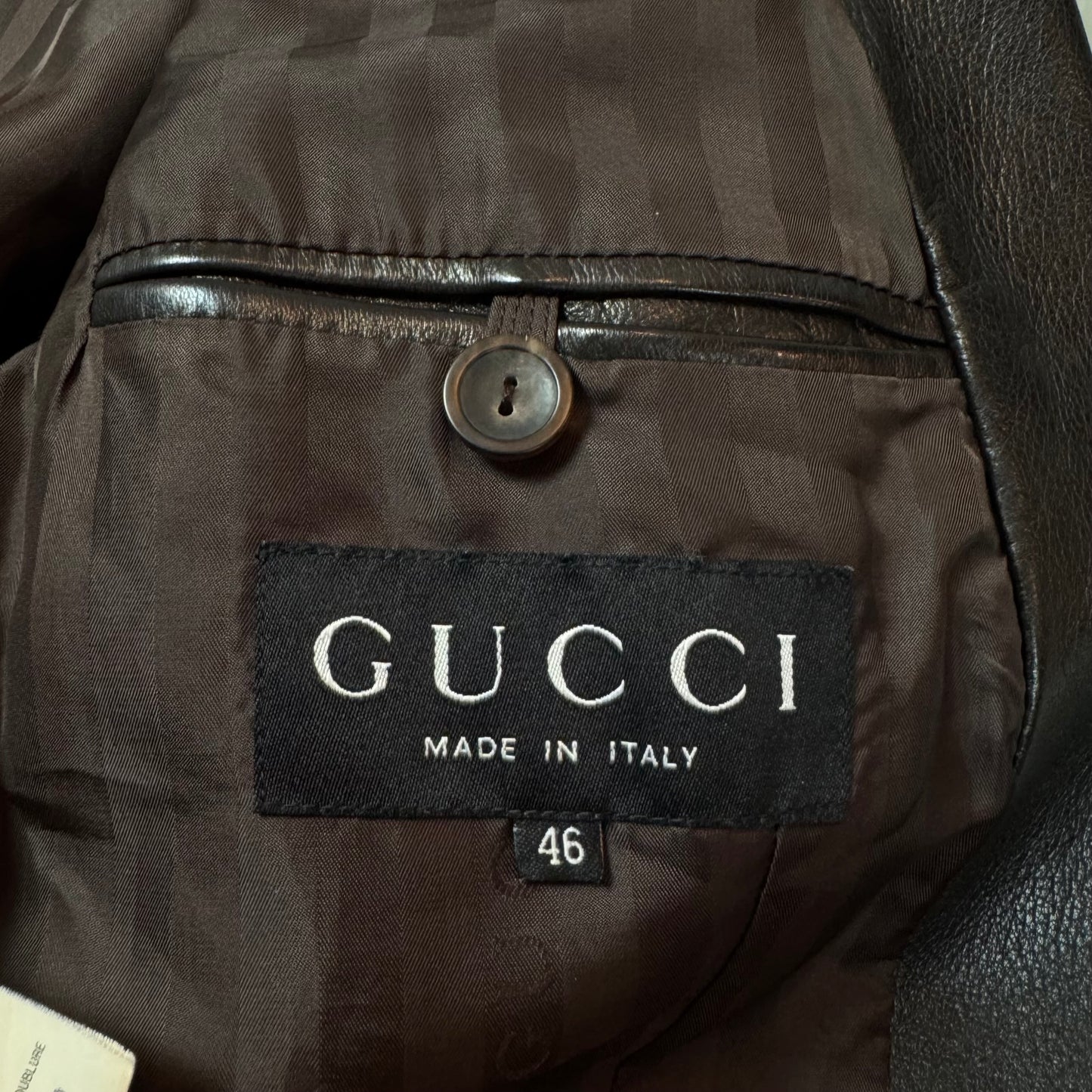 Gucci Tom Ford Era Soft Leather Blazer
