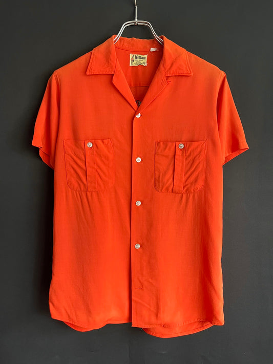 50s Chain-Stitched Loop Collar Concrete Shirt