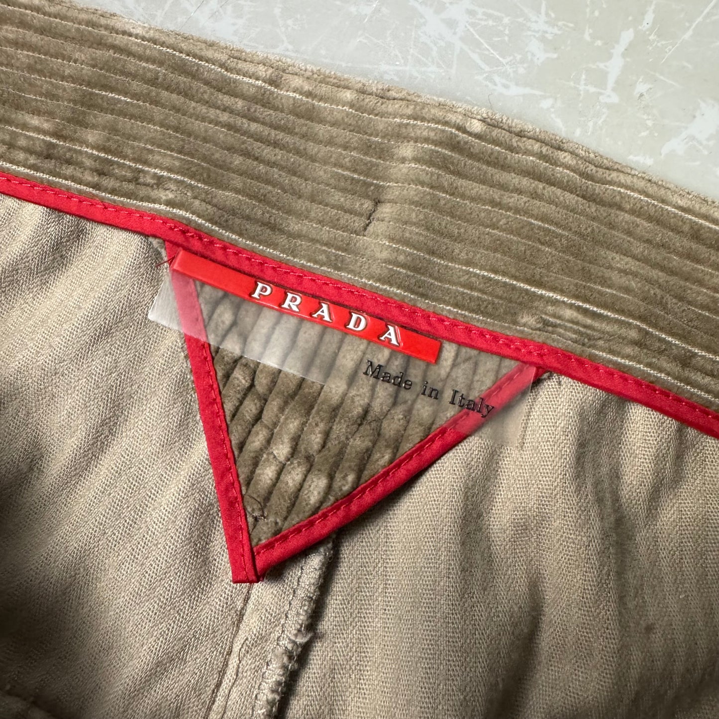 Prada Baggy Corduroy Snap Waist Pants (30-36W)