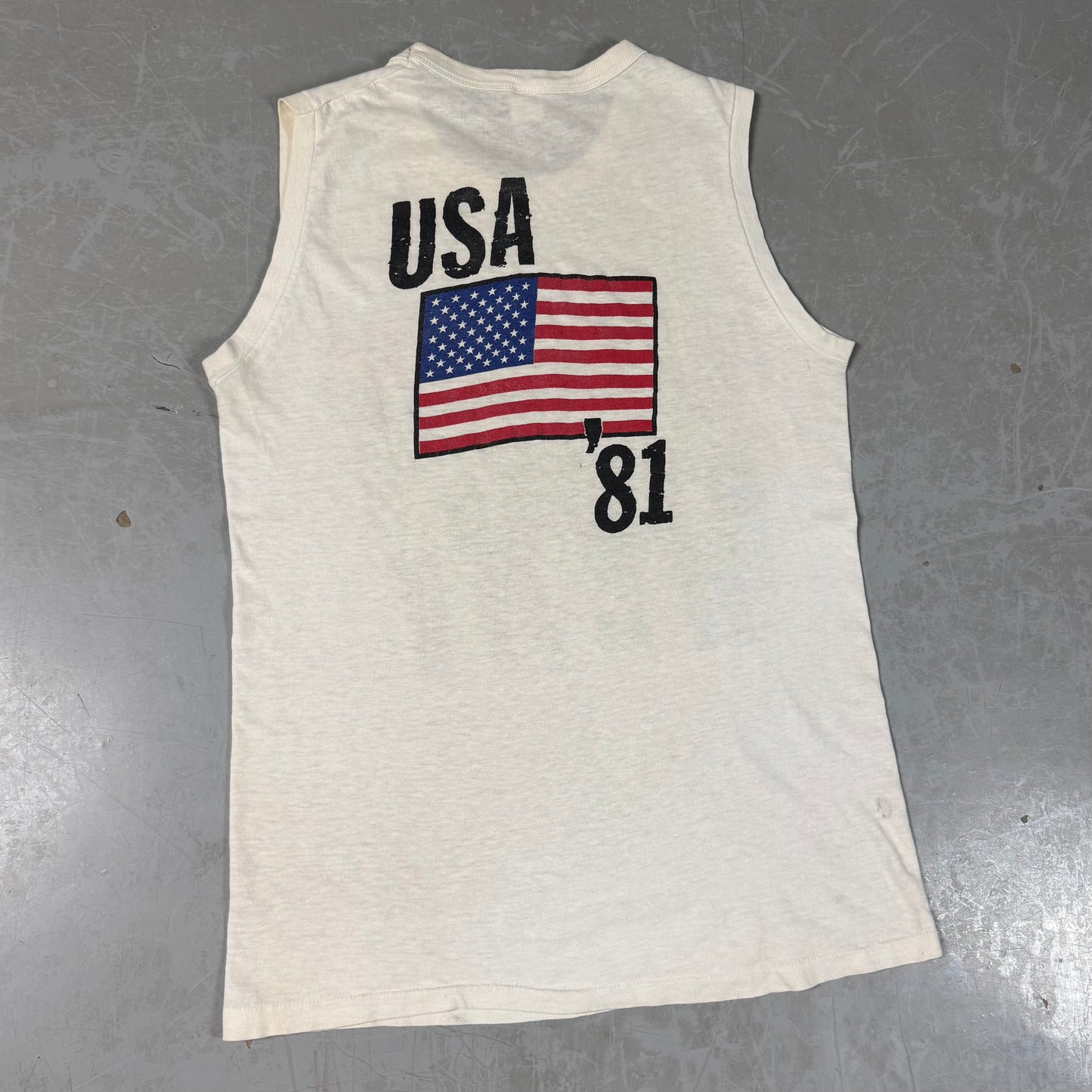 1981 Pretenders USA Tour Cutoff Tee
