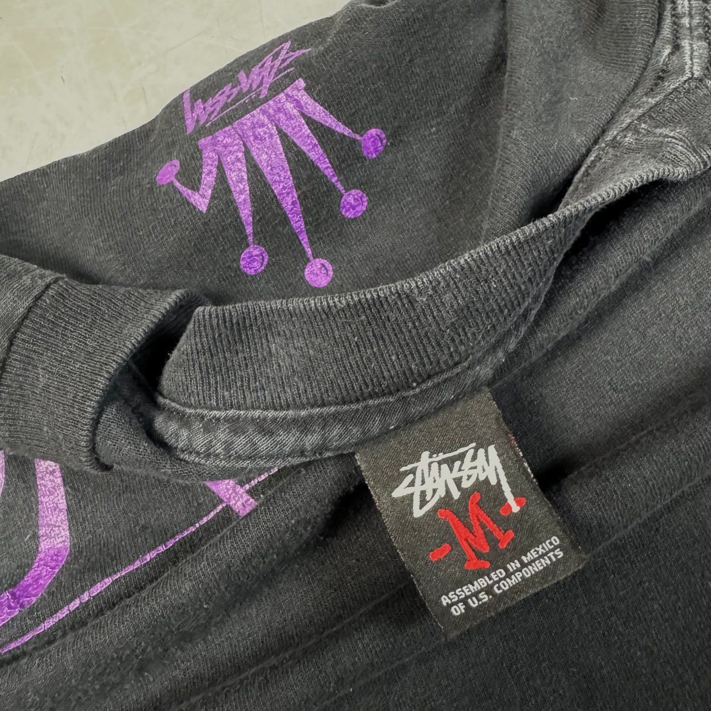 Early 00s Stussy Purple Spellout Tee