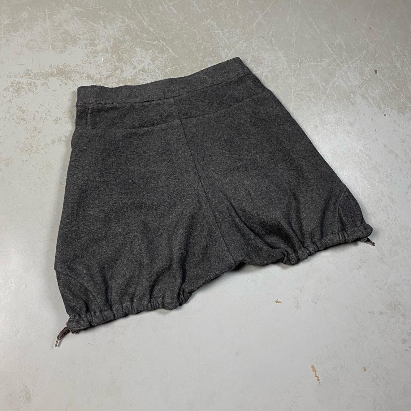Hussein Chalayan Curved Seam, Reverse Pocket Fleece Shorts image 3