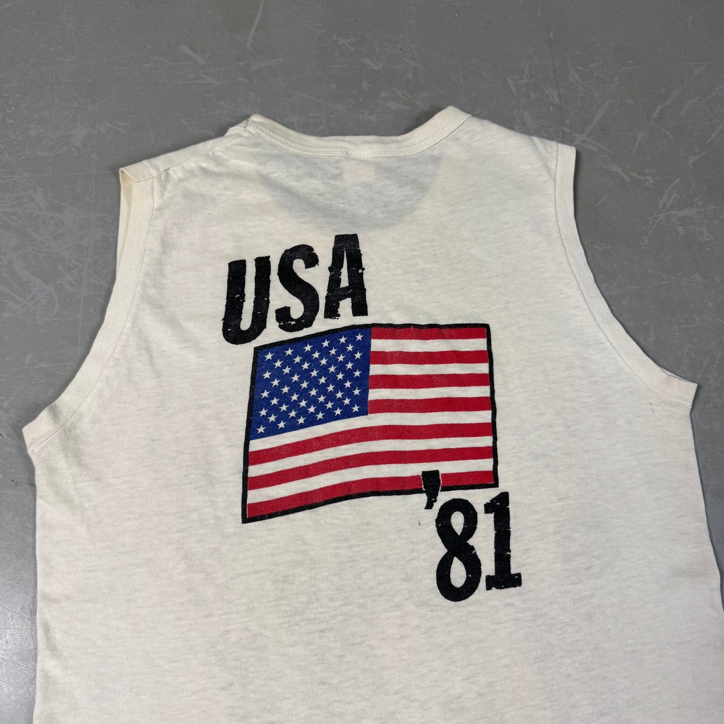 1981 Pretenders USA Tour Cutoff Tee
