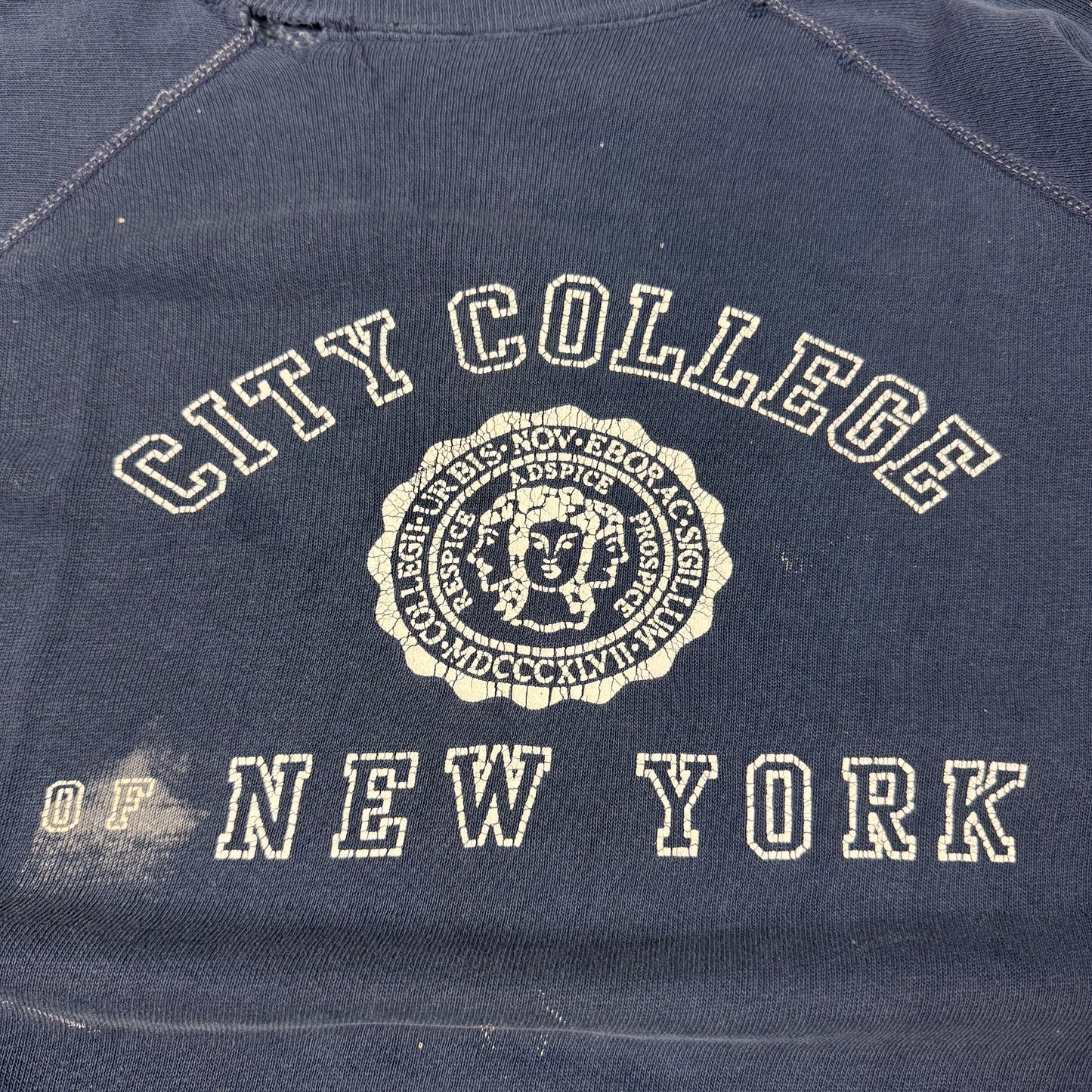 50s/60s Distressed City College Boxy Sweatshirt