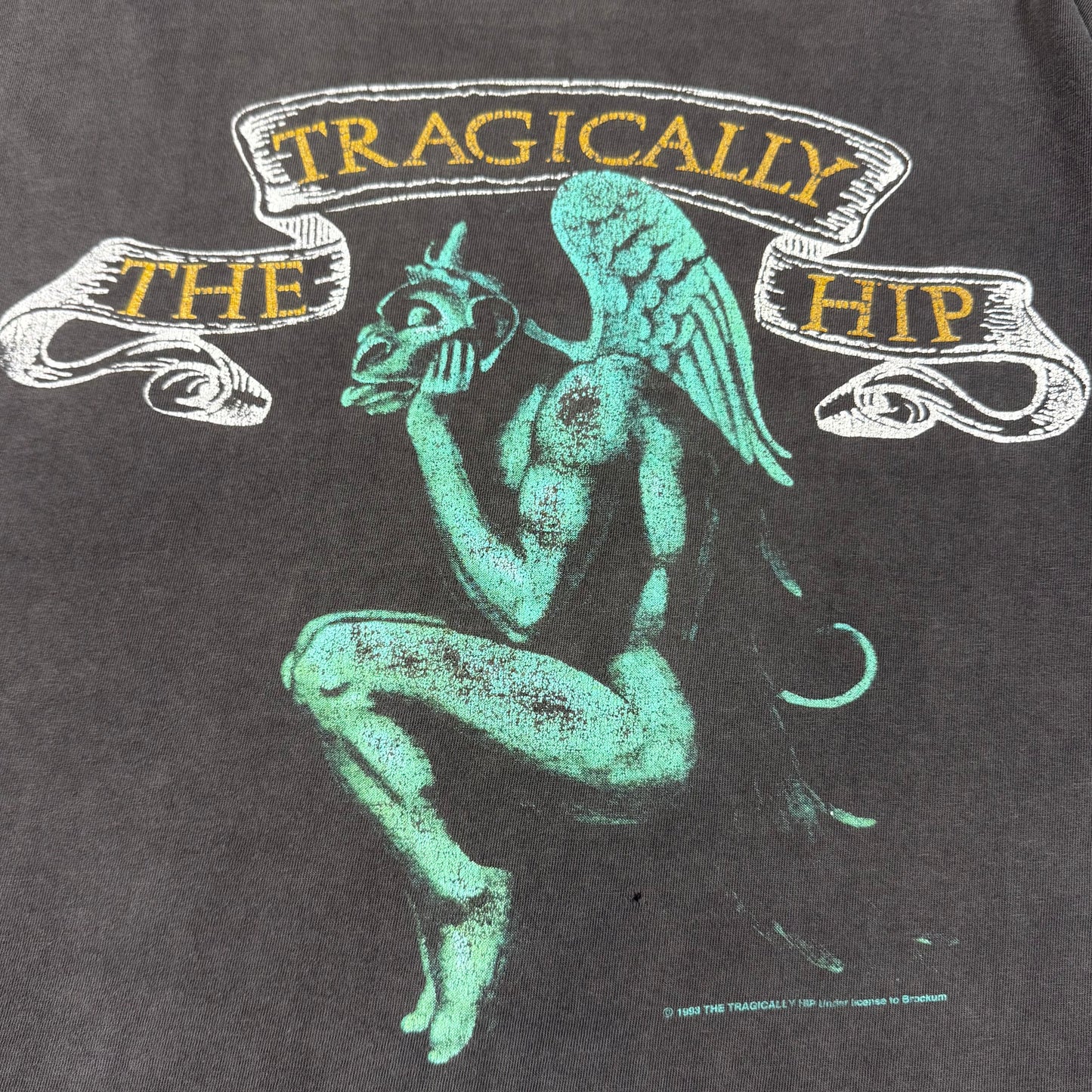 1993 Faded The Tragically Hip Gargoyle Brockum Band Tee