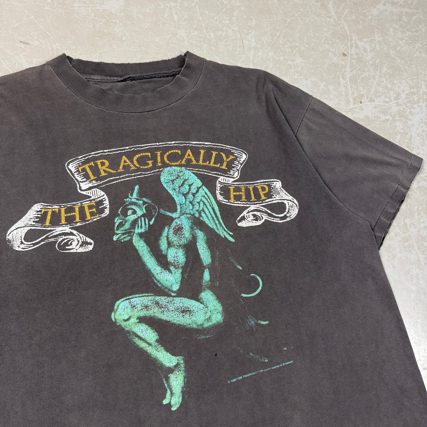 1993 Faded The Tragically Hip Gargoyle Brockum Band Tee