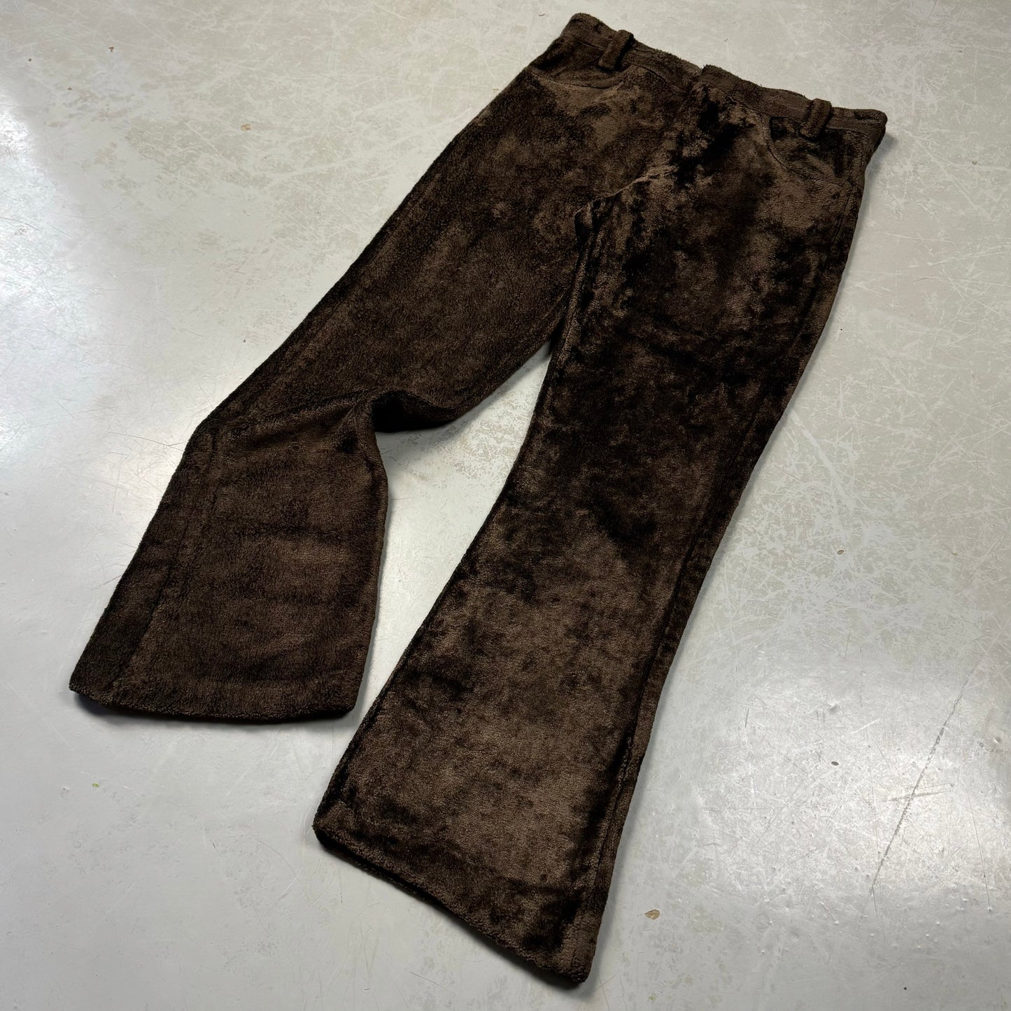 70s ‘Teddy Bear’ Fuzzy Handmade Flares (30W) image 0