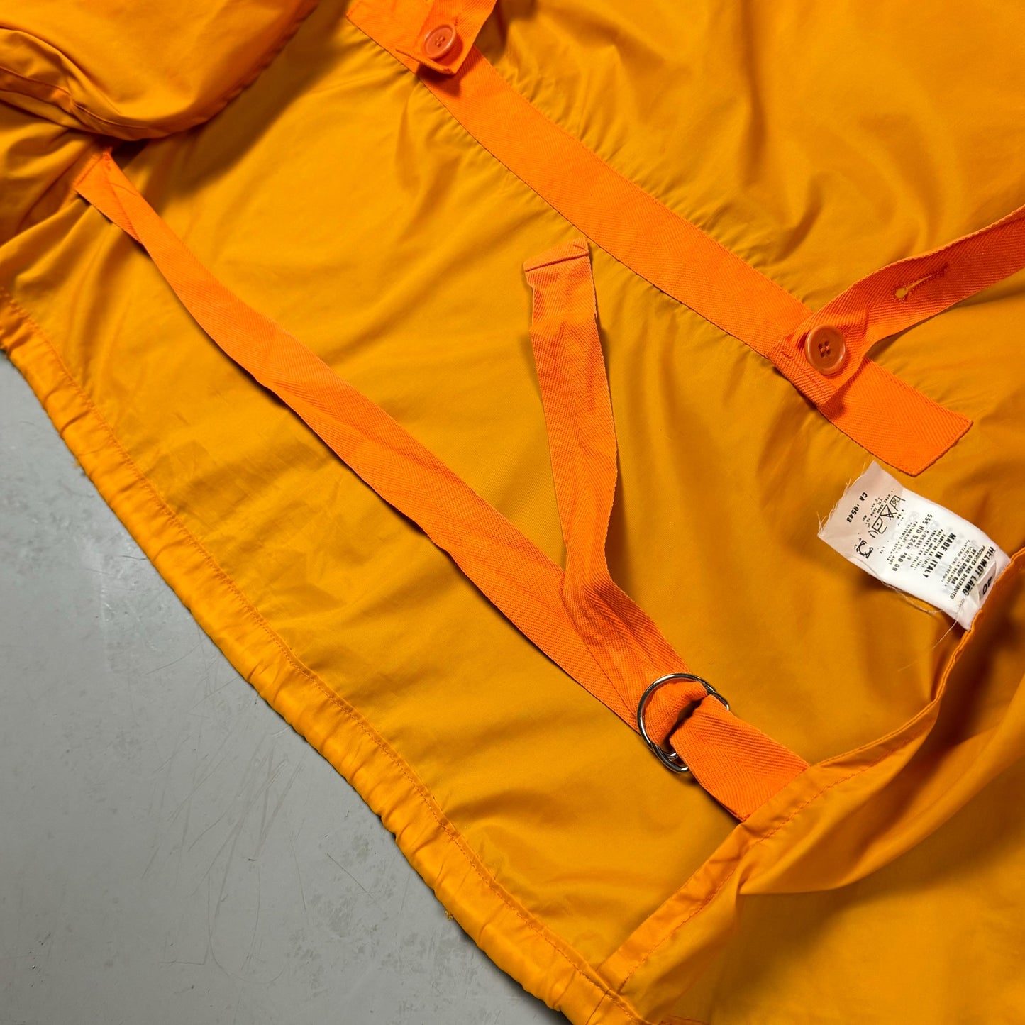 S/S 1999 Helmut Lang Packable Safety Orange Lightweight Hooded Jacket (M) image 6