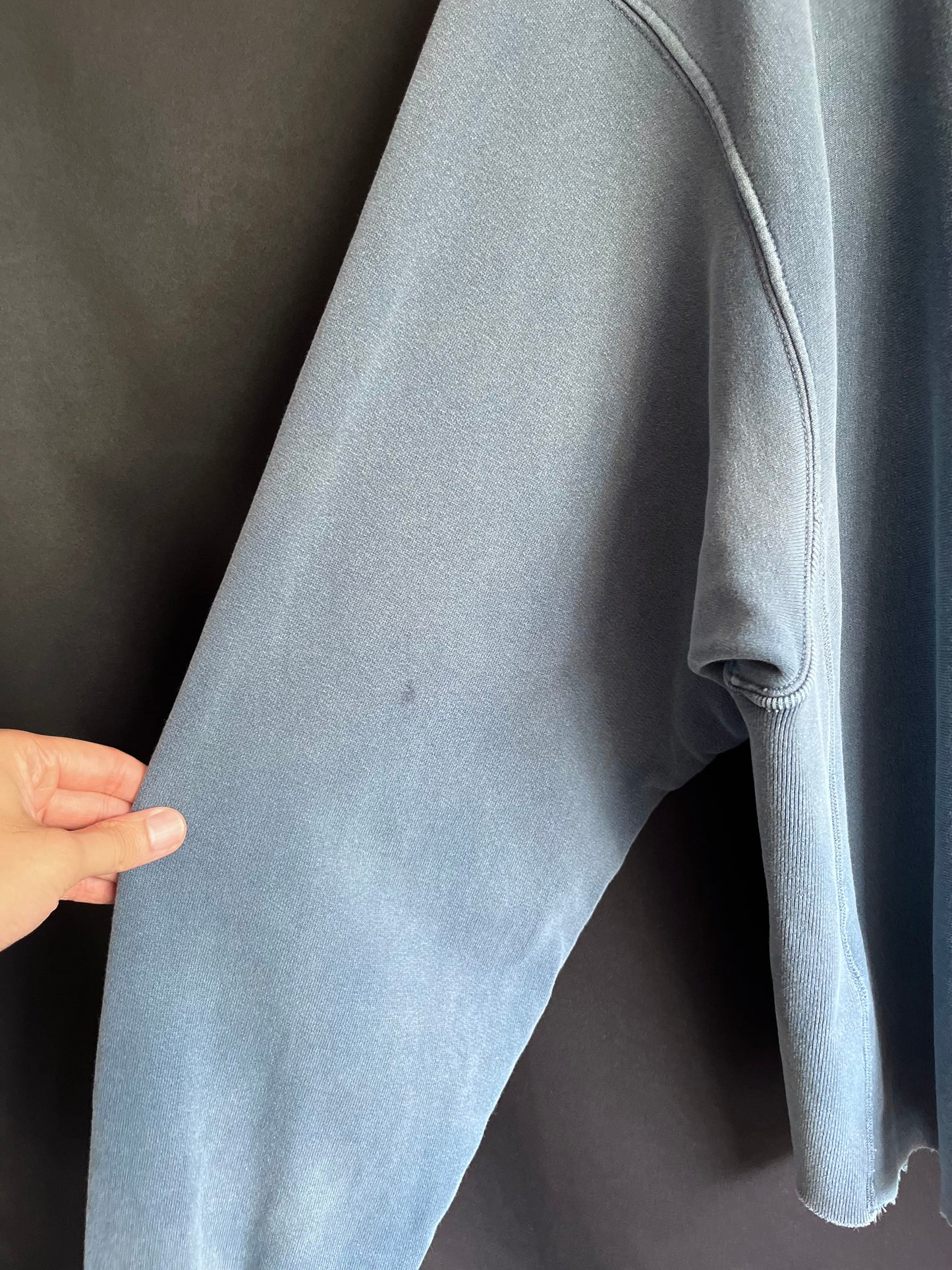 Maison Margiela Raw Edge Blue Patch Letter Hoodie