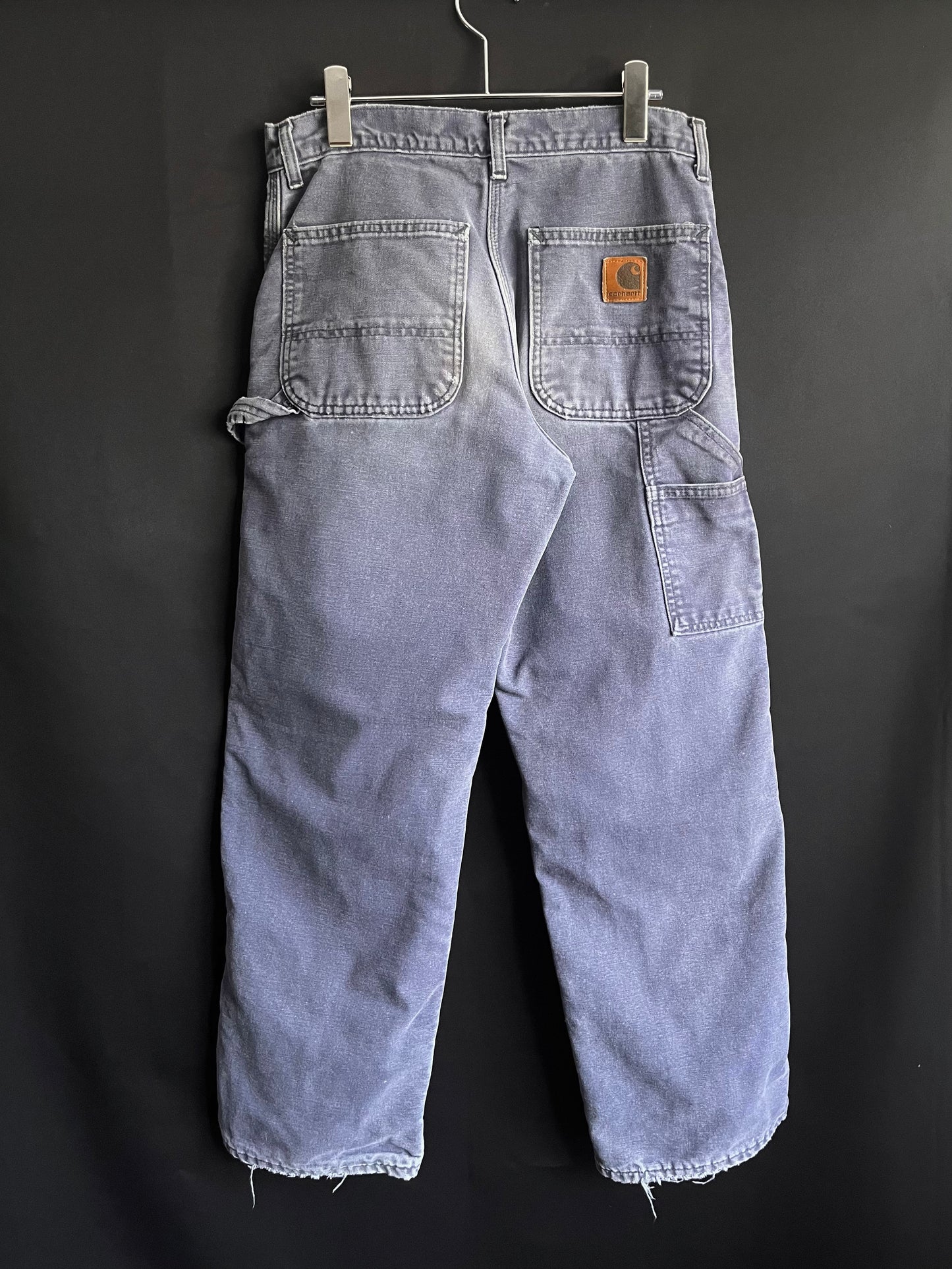 90s Carhartt Soft Purple Flannel Lined Work Pants(31W)