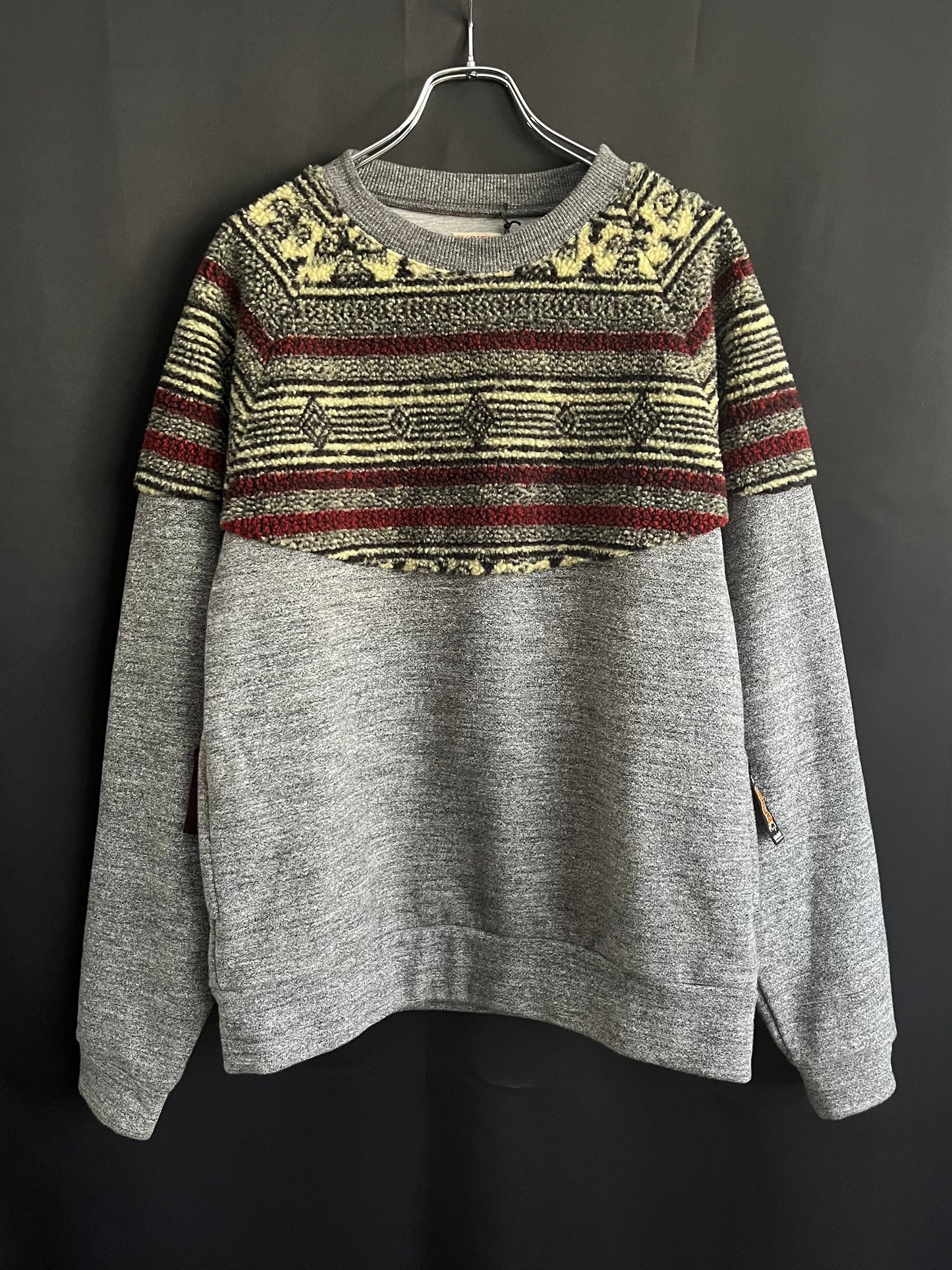Kapital Bird’s Eye “Fleece Top” Crewneck