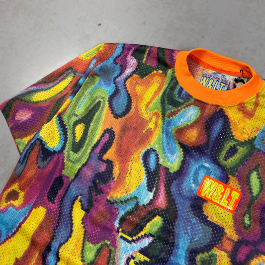 90s Walter Van Beirendonck "Rainbow Thermal" Jersey T-shirt