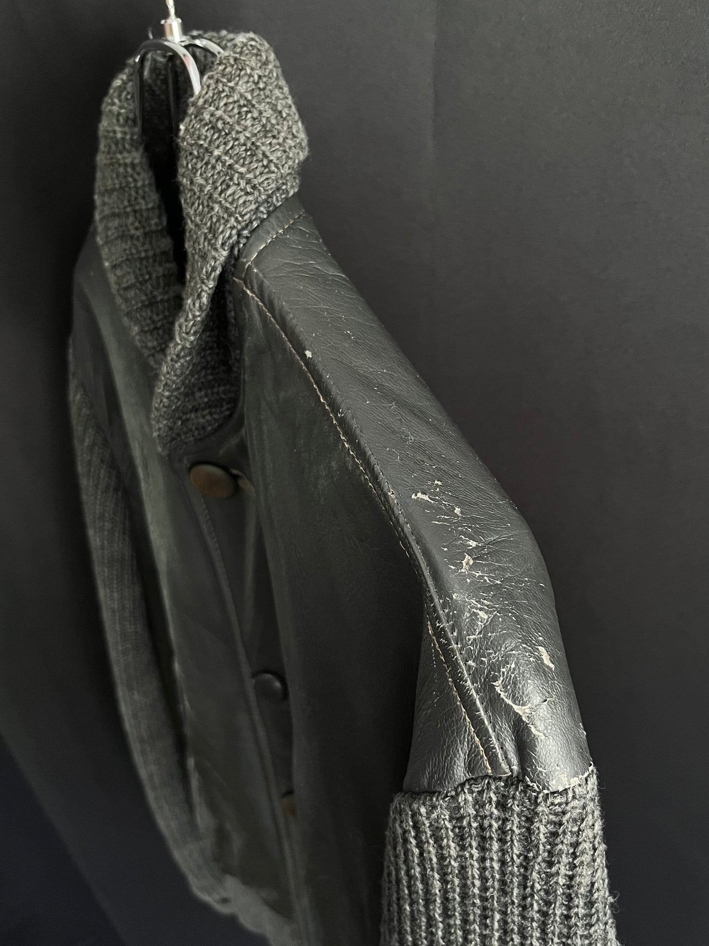 50s McGregor Leather & Knit Stringray Sweater Jacket
