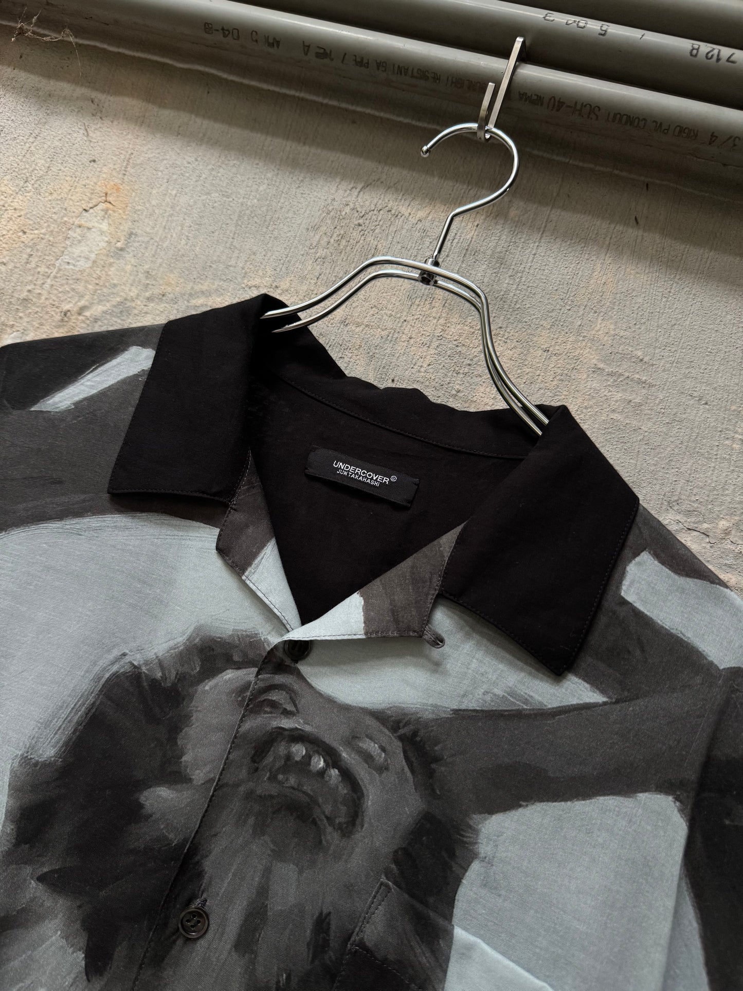 S/S ‘24 Undercover Helen Verhoeven Loop Collar Bowling Shirt