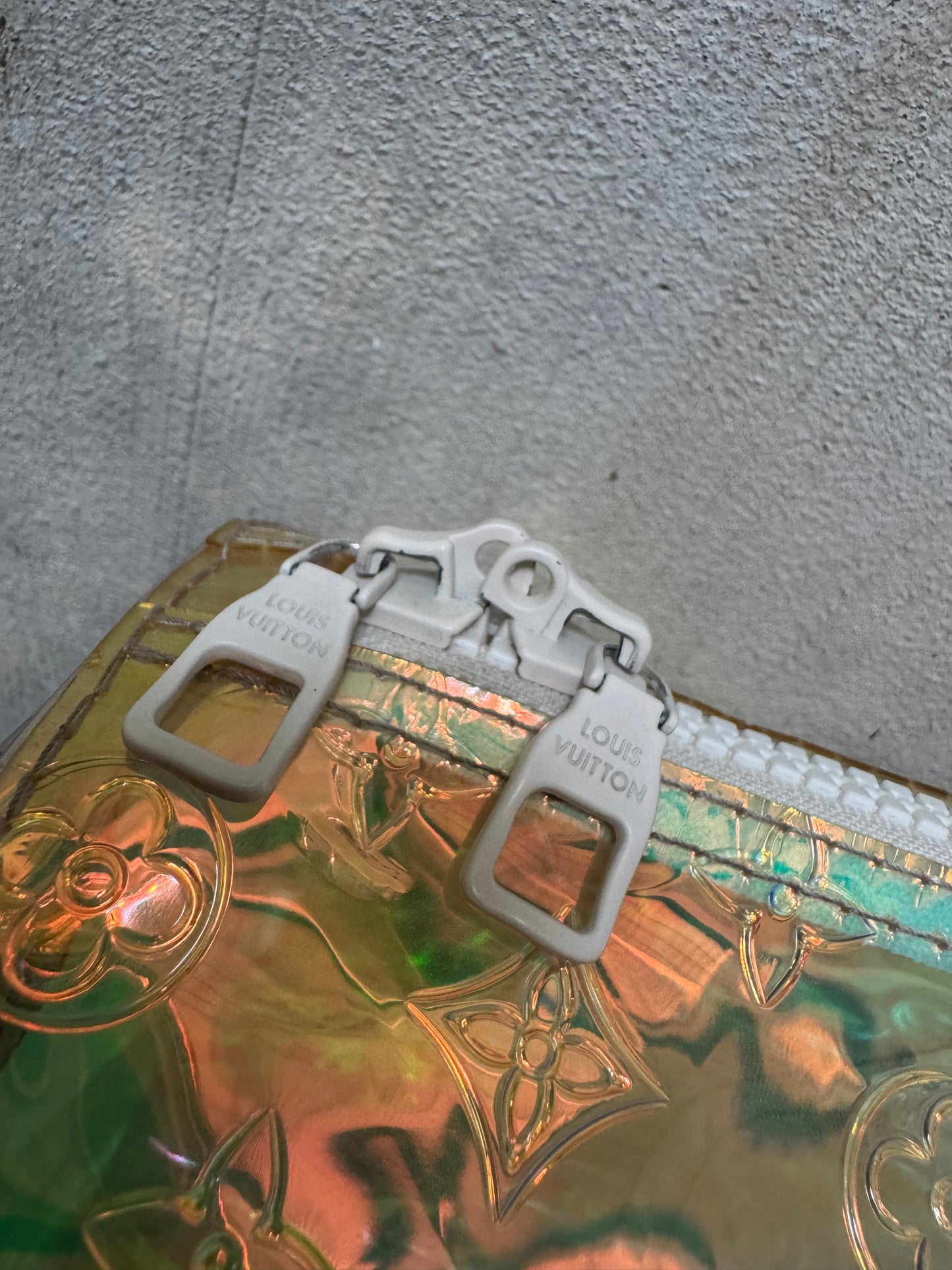 S/S ‘19 Louis Vuitton Virgil Abloh “Prism” Iridescent Bandouliere Duffle