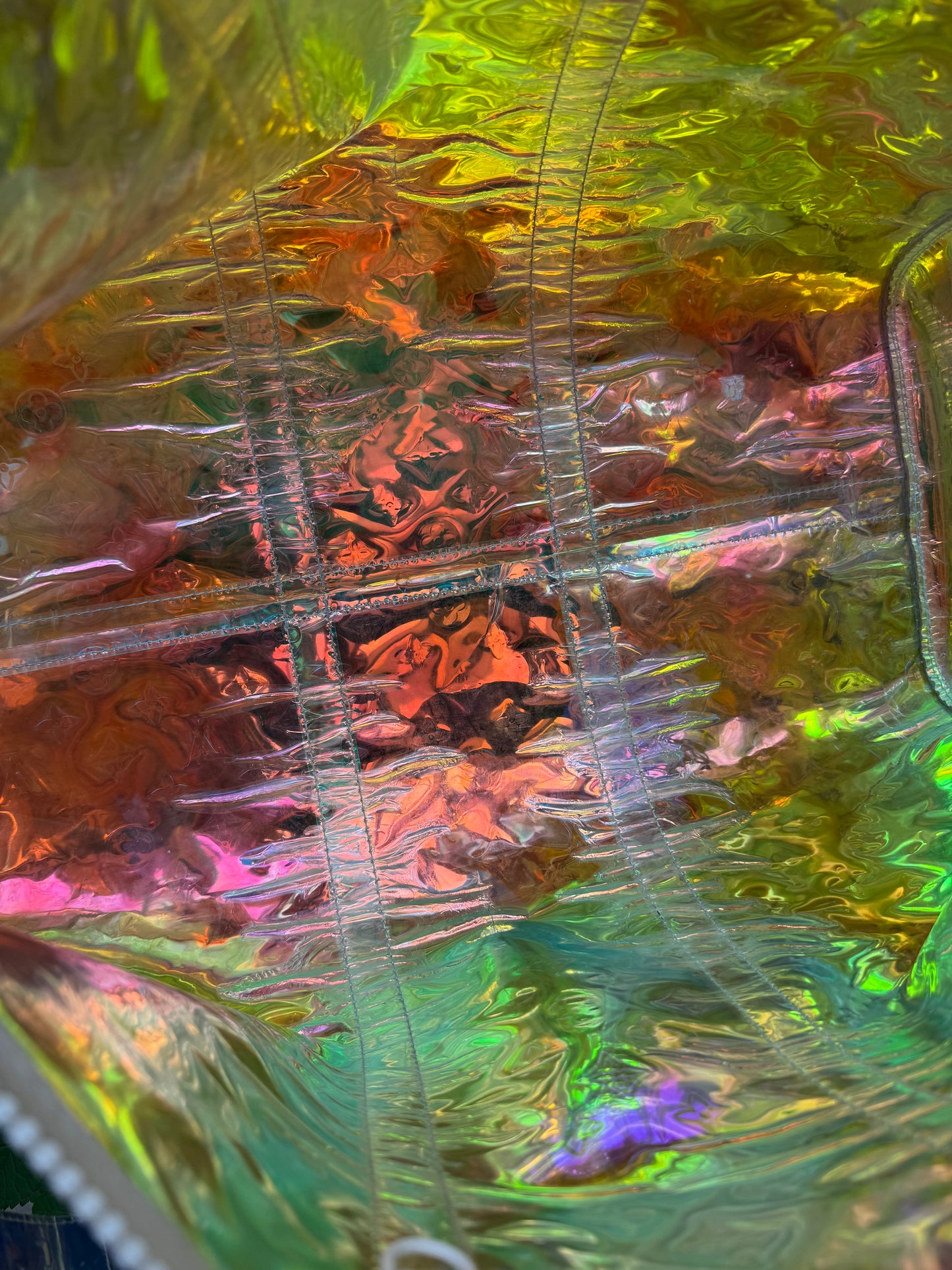 S/S ‘19 Louis Vuitton Virgil Abloh “Prism” Iridescent Bandouliere Duffle