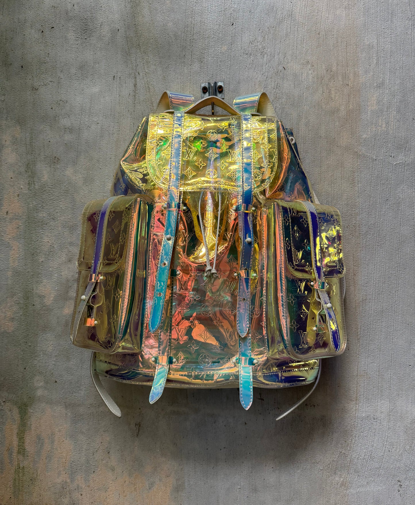 S/S ‘19 Louis Vuitton Virgil Abloh “Prism” Iridescent Christopher Backpack