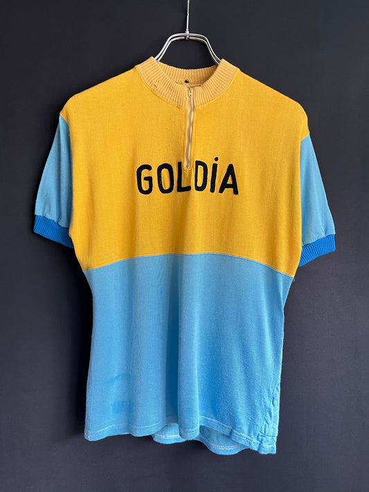 60s “Goldia” Chain-Stitched Swiss Durene Cycling Jersey