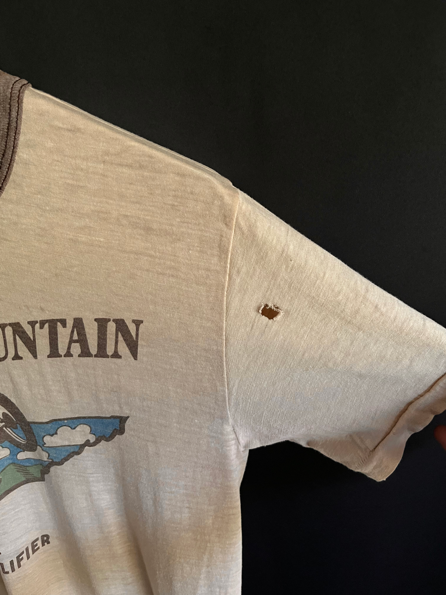 80s “Foggy Mountain” Tonal Brown Motocross Ringer