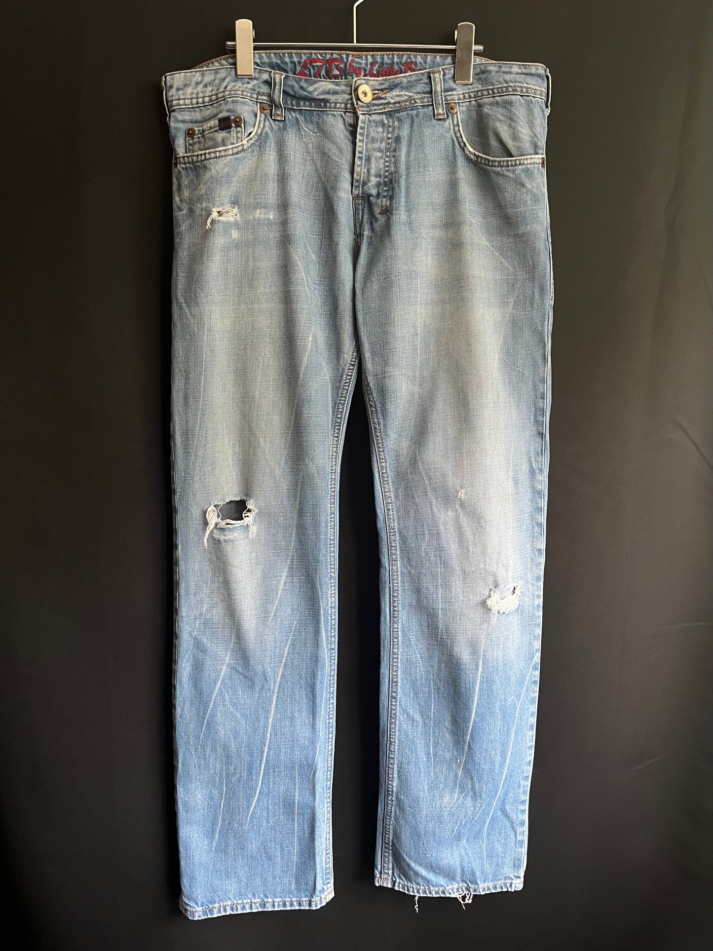 Y2K Distressed Light Wash Denim