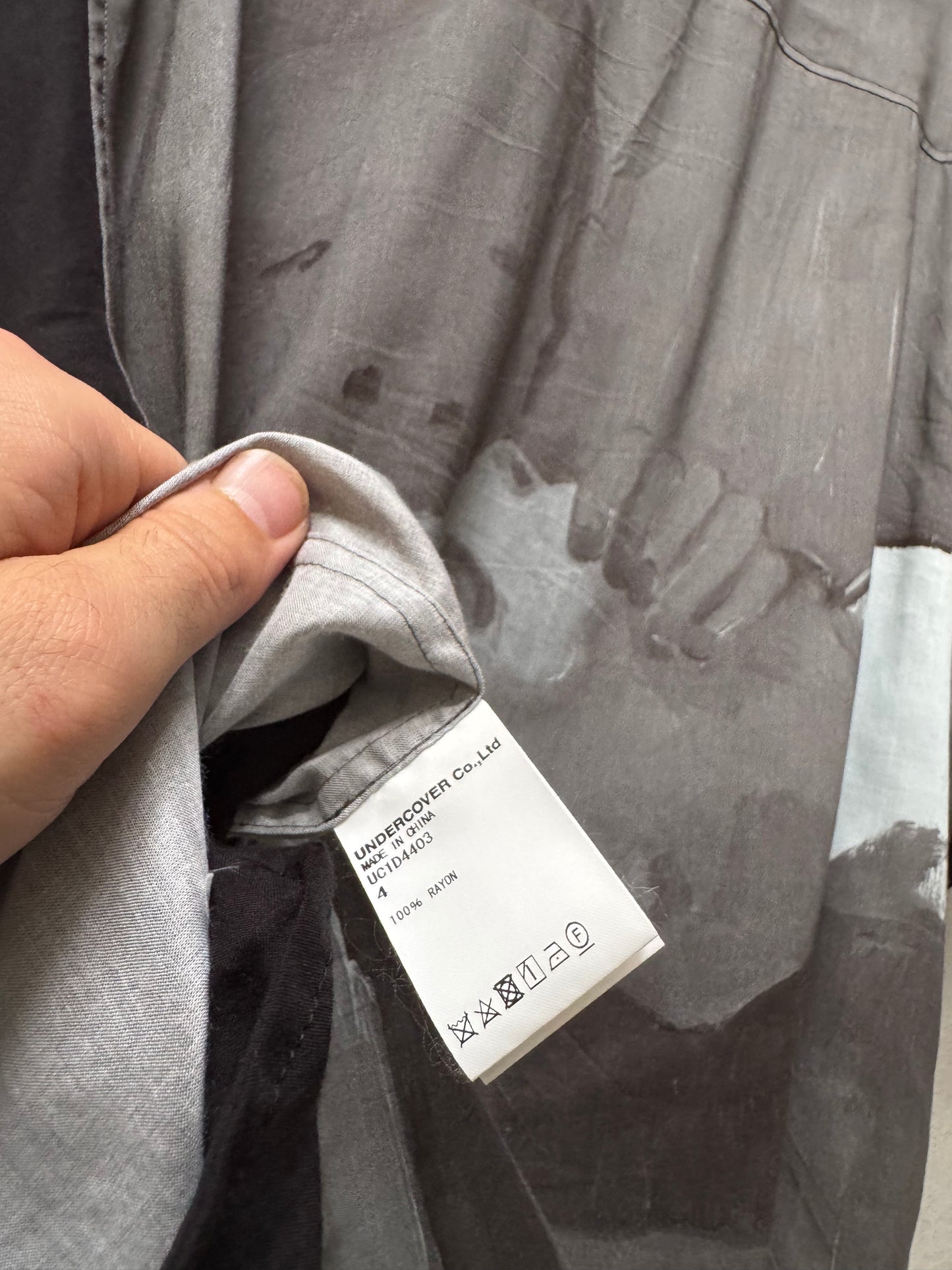 S/S ‘24 Undercover Helen Verhoeven Loop Collar Bowling Shirt