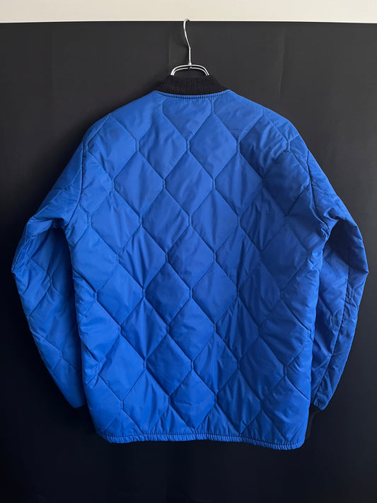 80s Quilted Royal Blue Full Zip Insulated Jacket