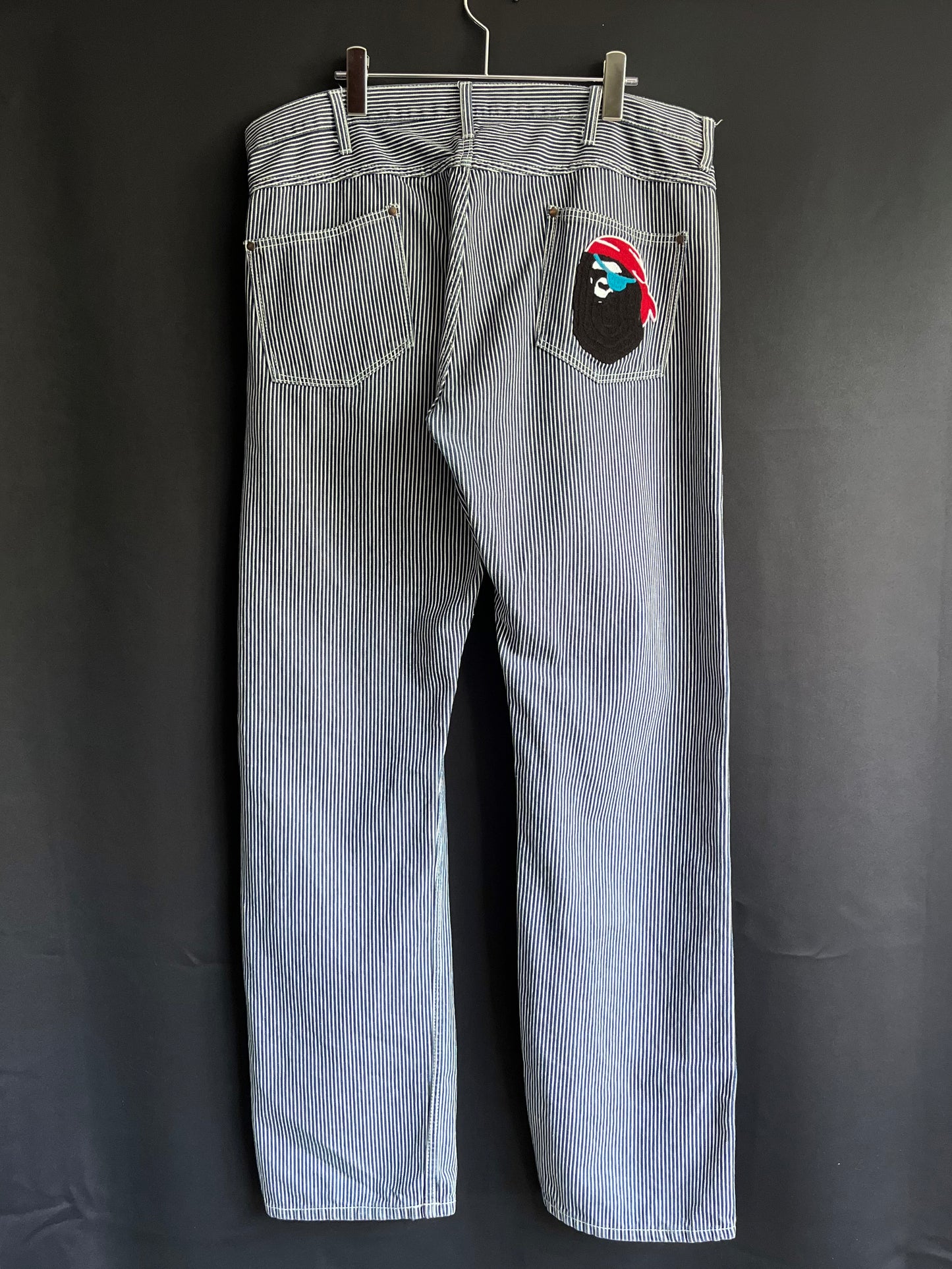 Nigo Era BAPE Herringbone Pirate Chain-stitched Denim (38W)
