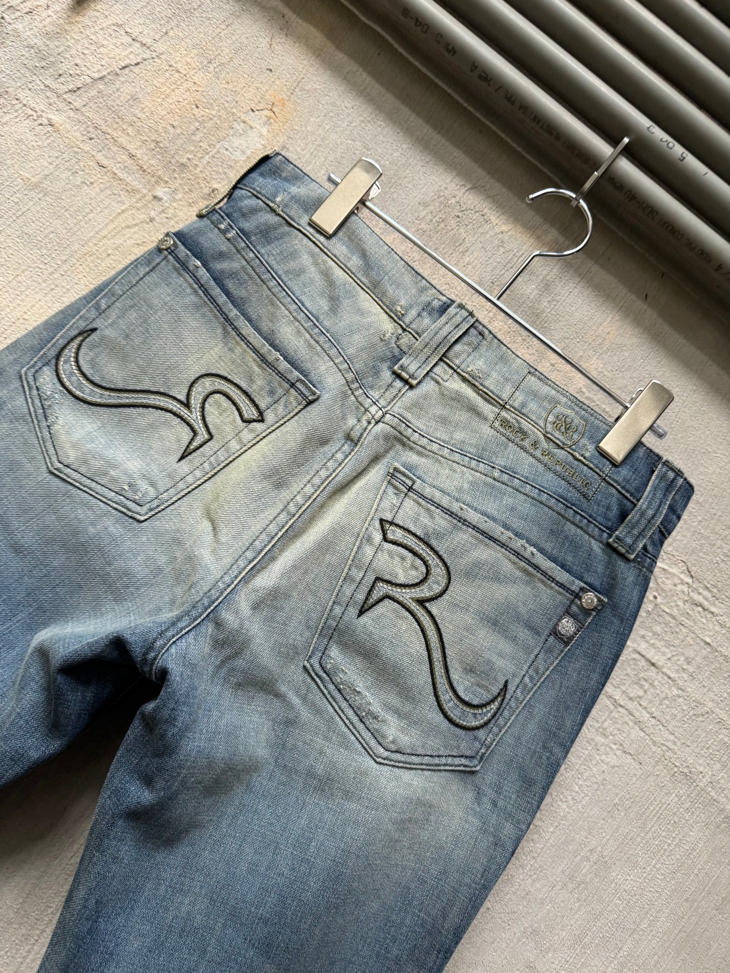 Rock Revival Clawmark Faded Boot Cut Flared Denim (31W)