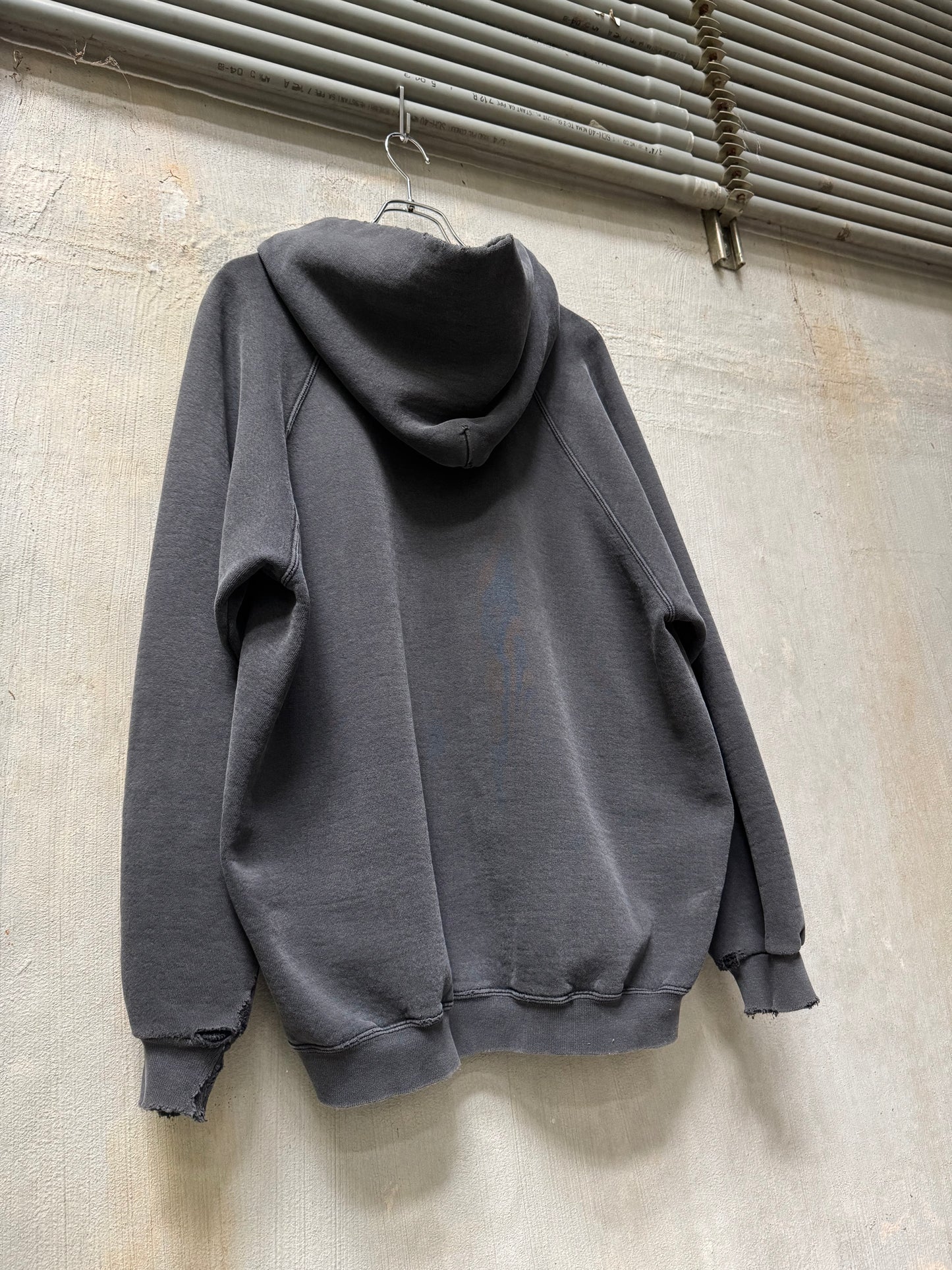 90s Thrashed Adidas Oversized Sun Faded Hoodie