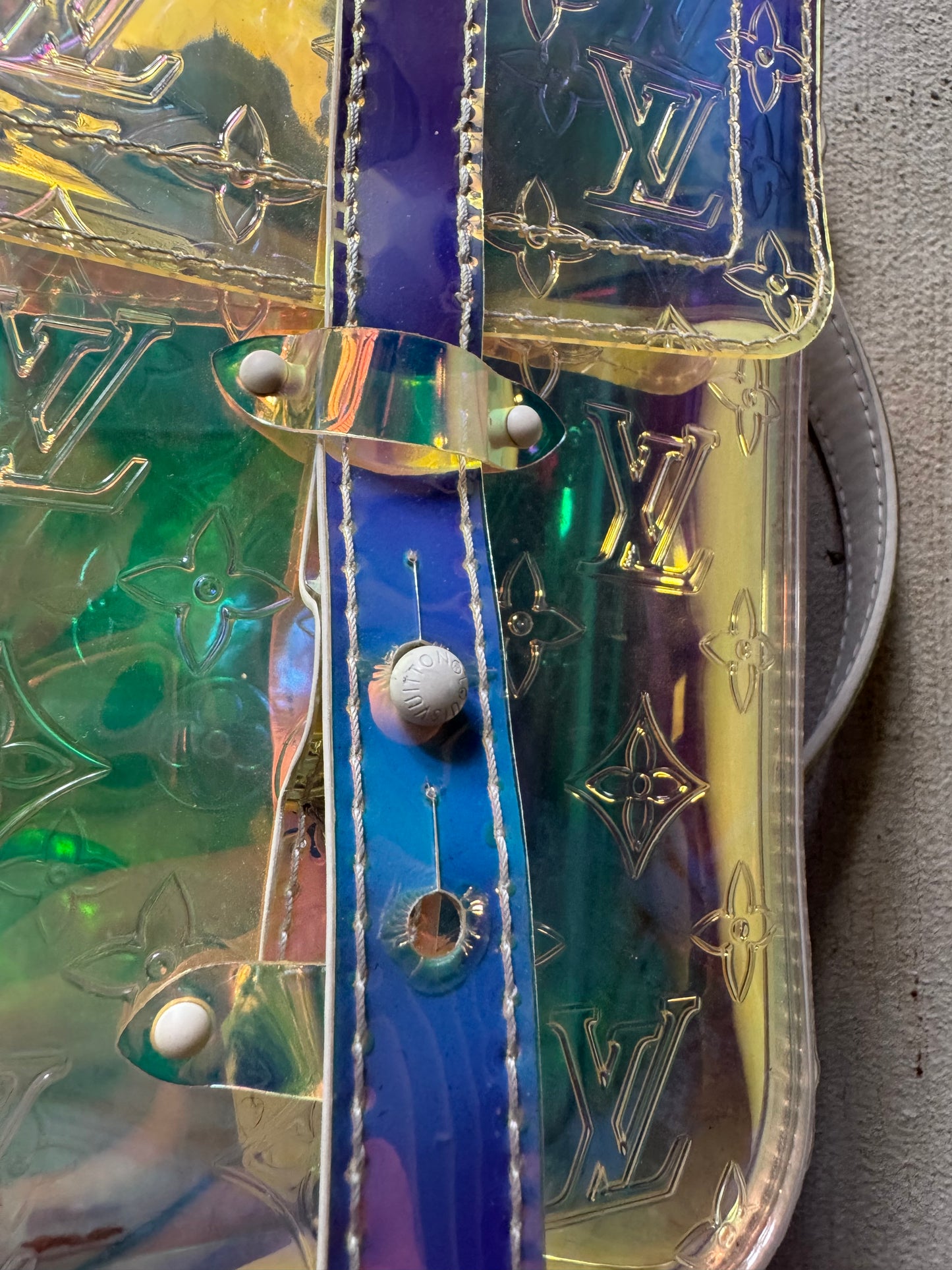 S/S ‘19 Louis Vuitton Virgil Abloh “Prism” Iridescent Christopher Backpack