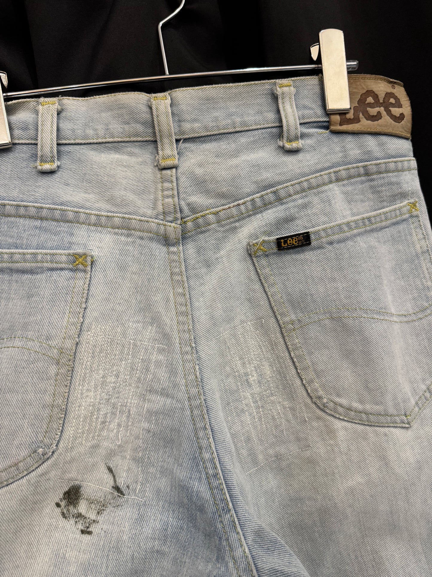 70s/80s Distressed & Repaired Lee Rider Denim (30W)