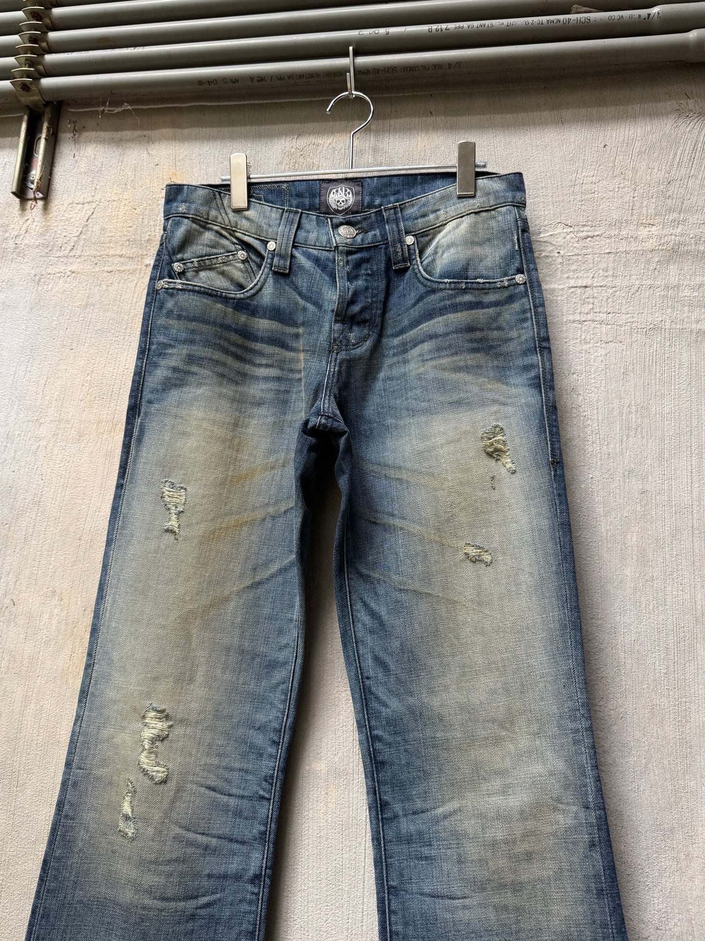 Rock Revival Clawmark Faded Boot Cut Flared Denim (31W)