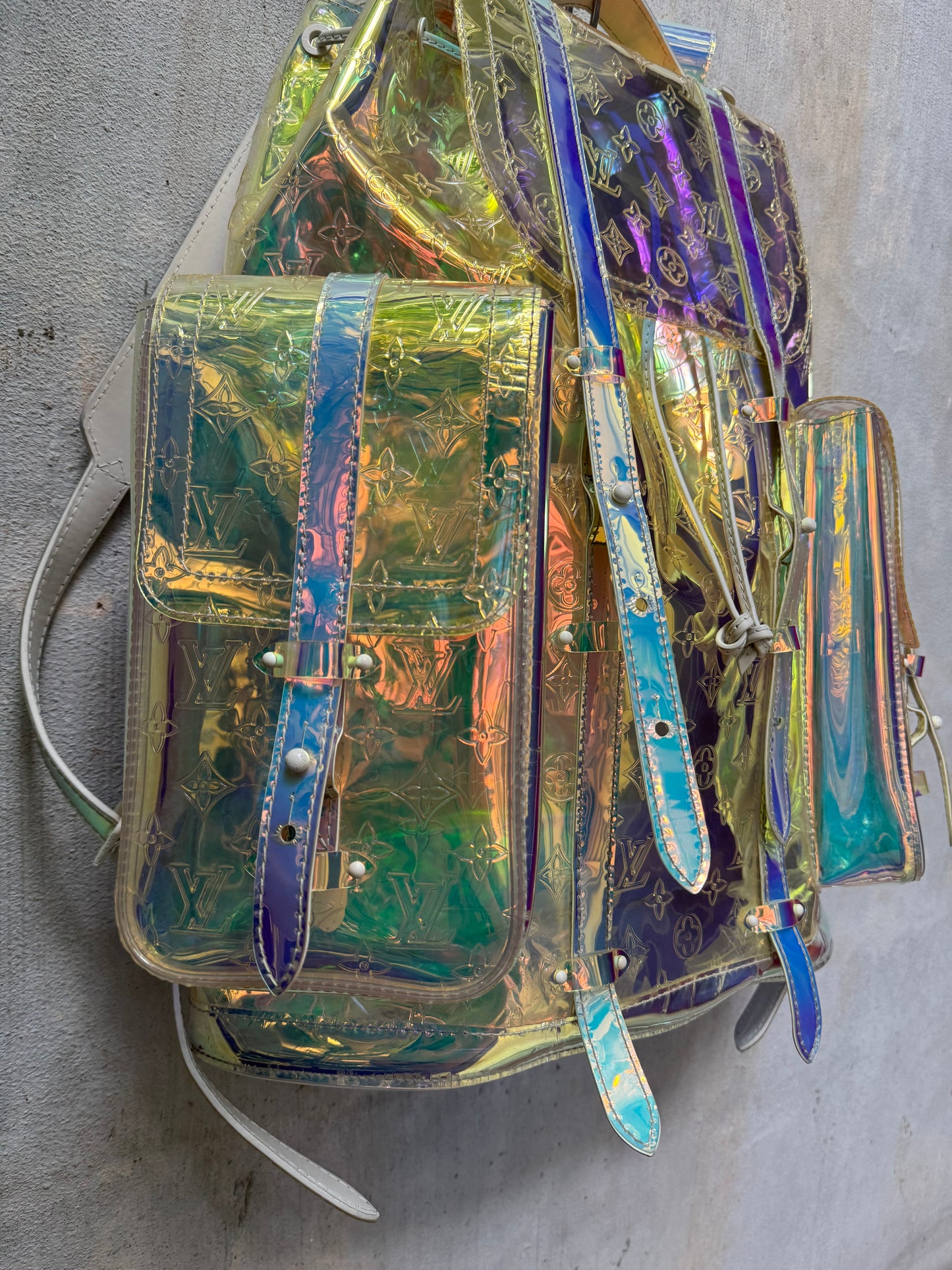 S/S ‘19 Louis Vuitton Virgil Abloh “Prism” Iridescent Christopher Backpack