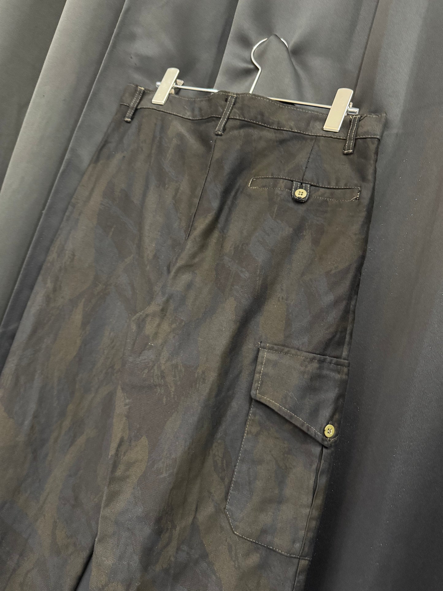 80s/90s Overdyed British Brushstroke Camo Fatigue Cargo (32W)