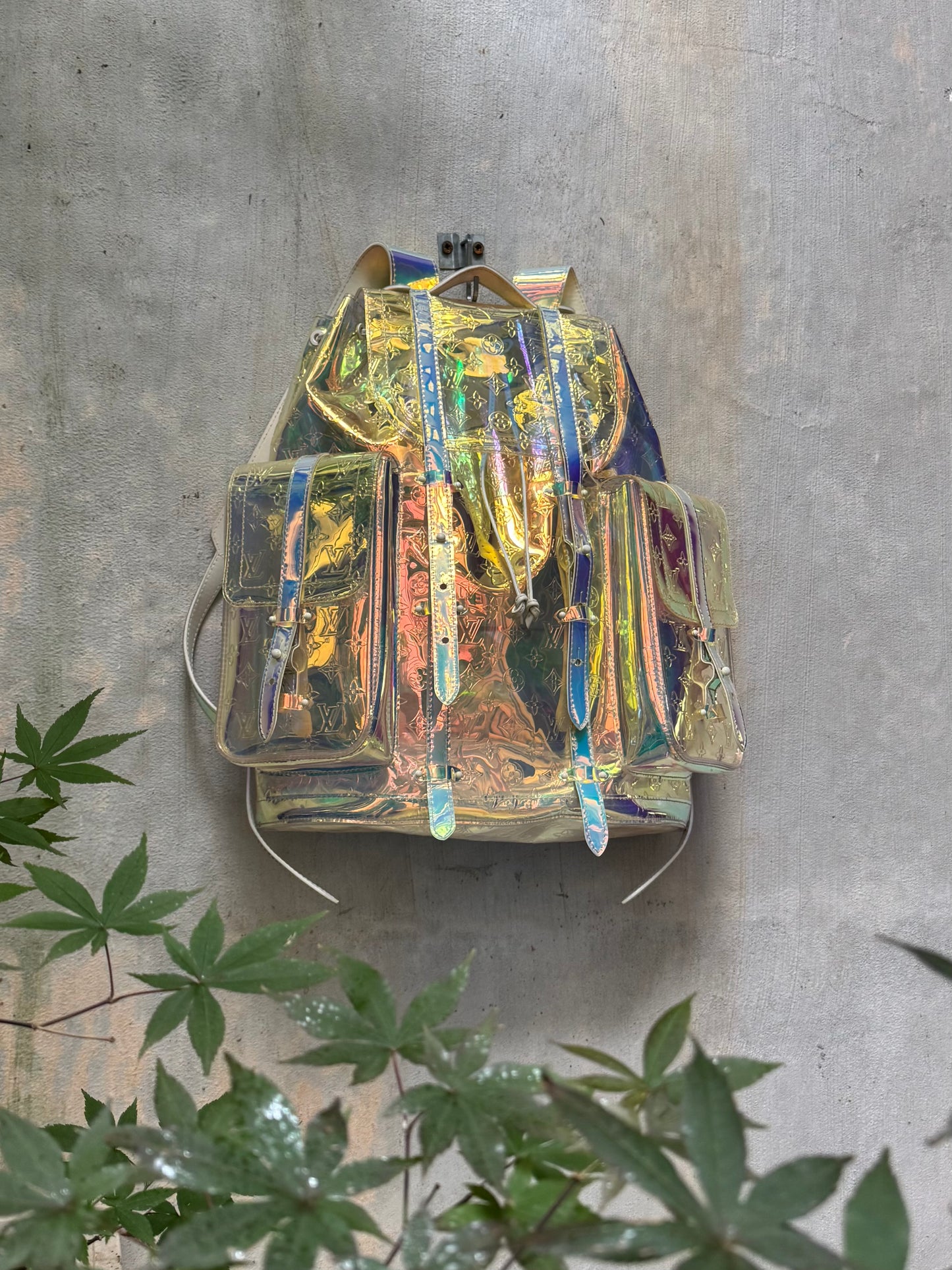 S/S ‘19 Louis Vuitton Virgil Abloh “Prism” Iridescent Christopher Backpack