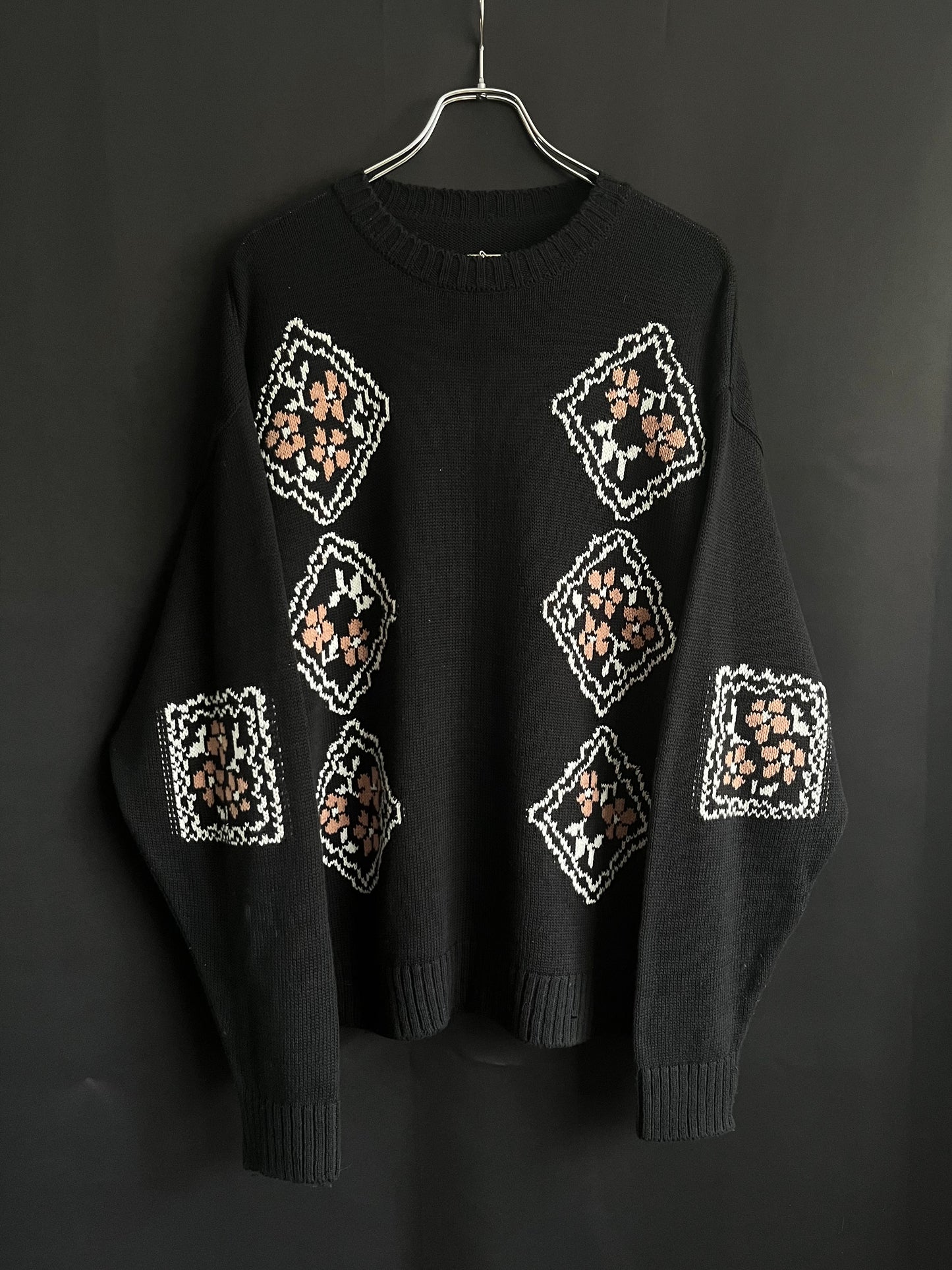 Kapital Floral Diamond Pattern Knit