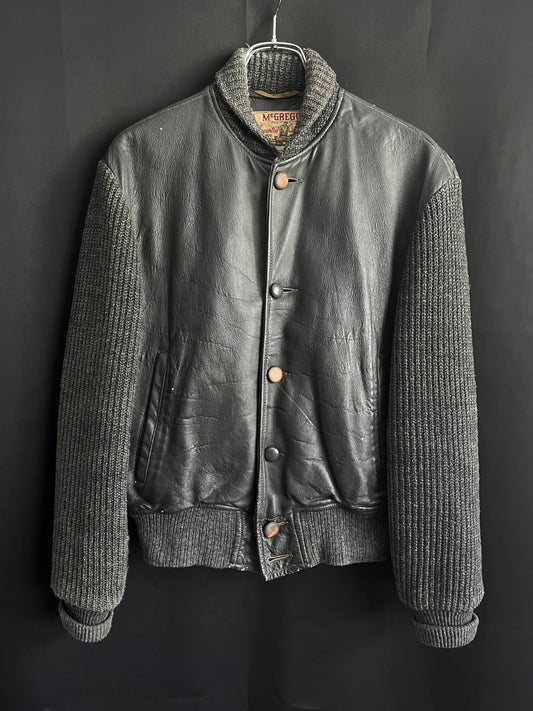 50s McGregor Leather & Knit Stringray Sweater Jacket