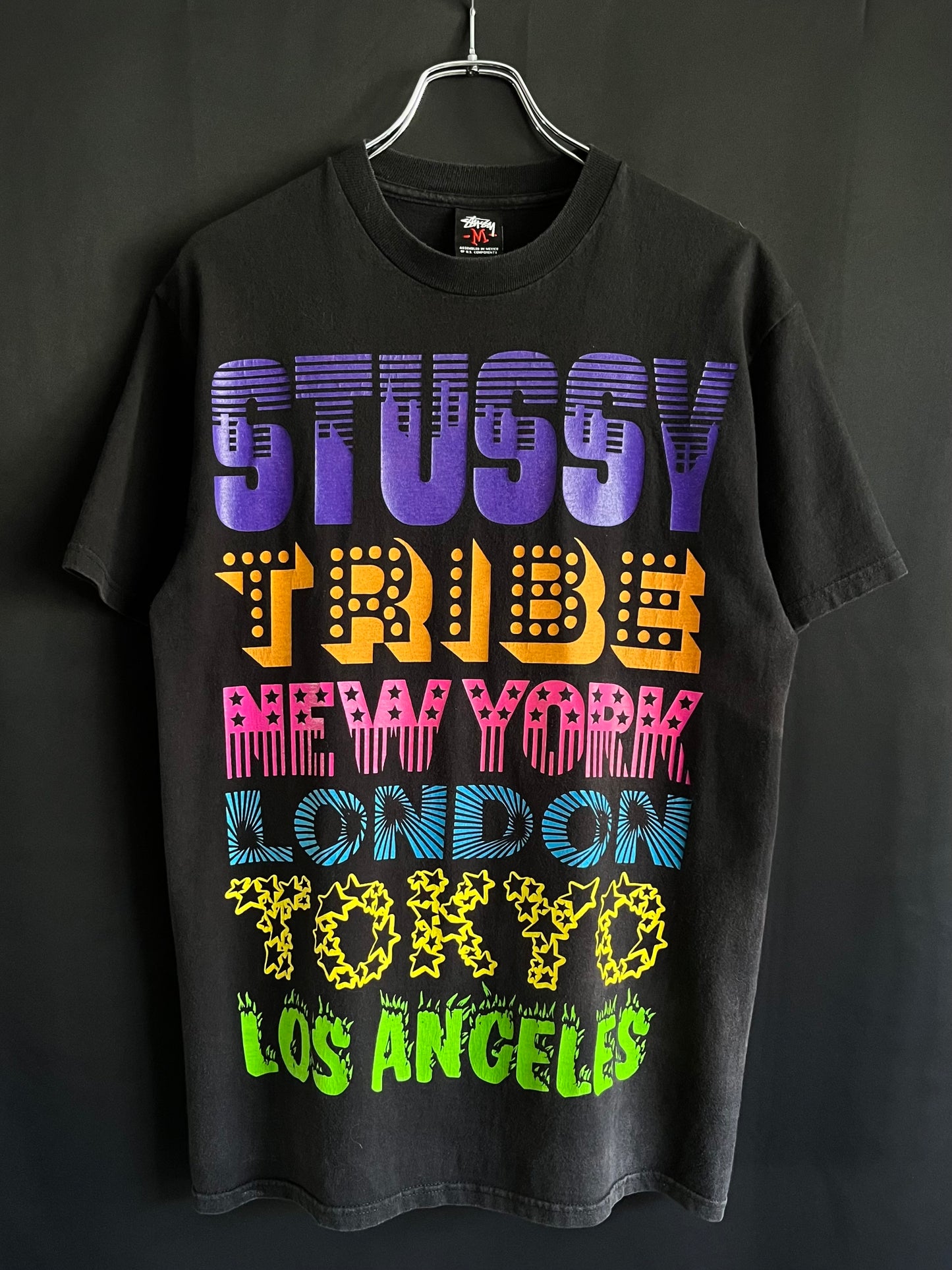 Early 00s Stussy Tribe Block Letter Tee (L)