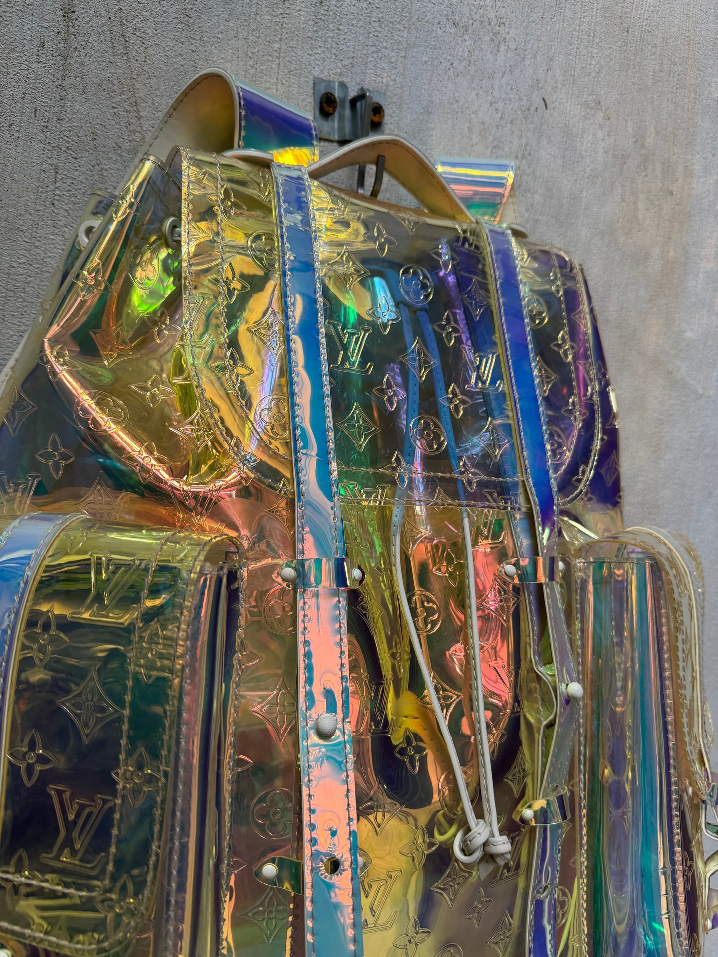 S/S ‘19 Louis Vuitton Virgil Abloh “Prism” Iridescent Christopher Backpack