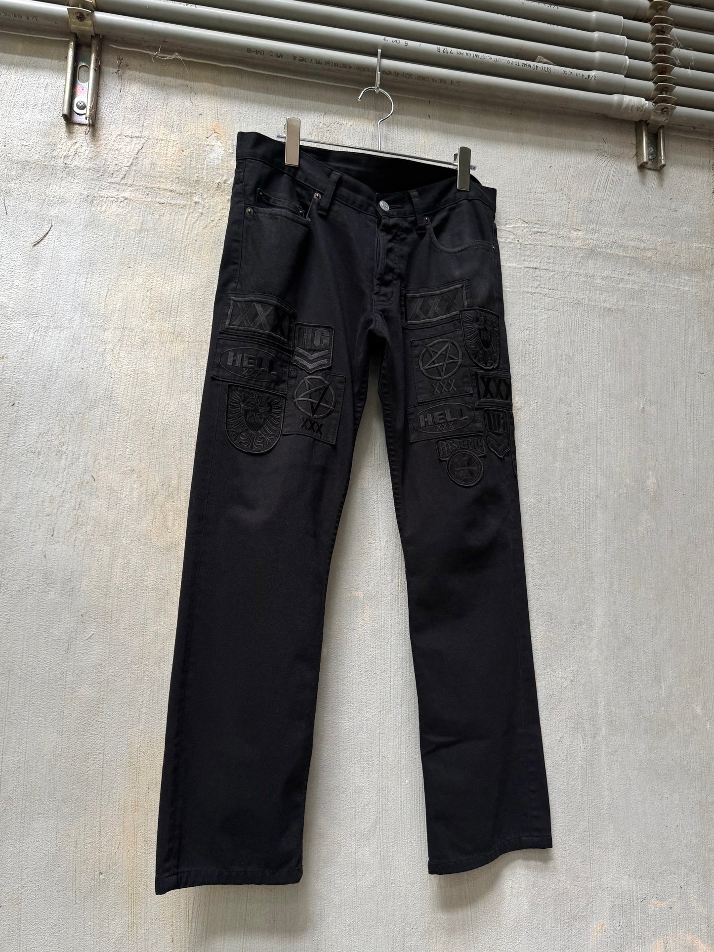 Hysteric Glamour Multi Patch “Hell” Denim (32W)