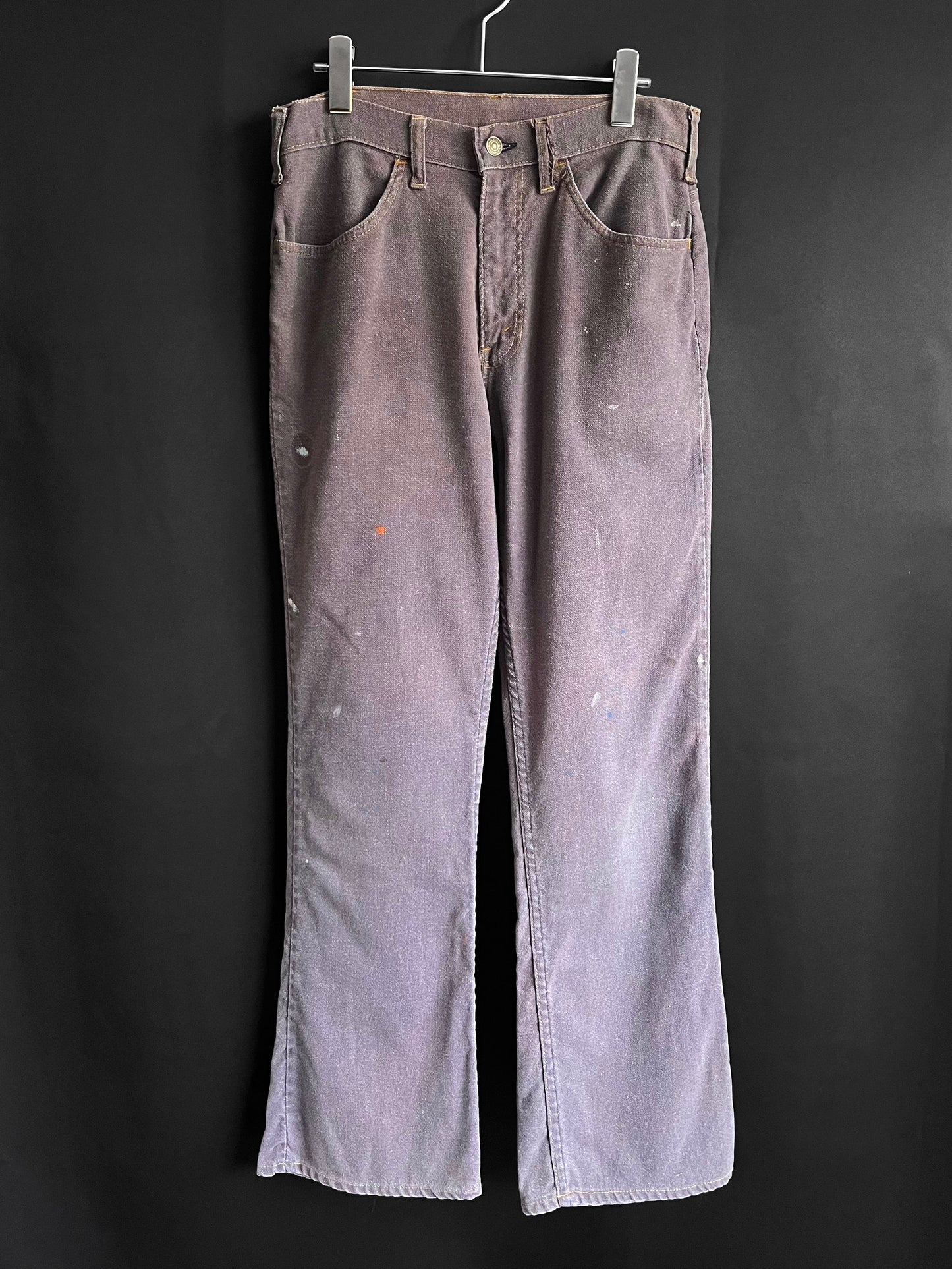 70s Levi's Distressed "Plum" 646 Flares (30W)